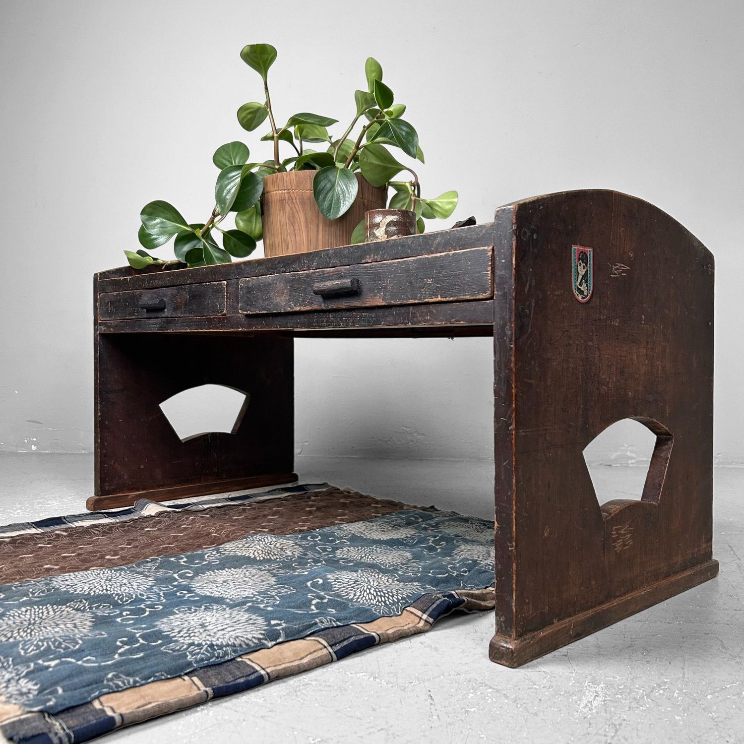 Traditional Japanese Shosai-Ki Writing Table, Taishō Period.