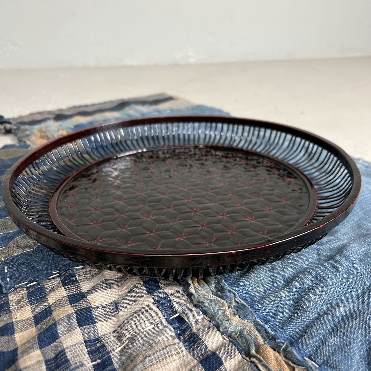 Decoratieve Rantai Obon Lakwerk, Bamboe Schaal, Shōwa Periode.