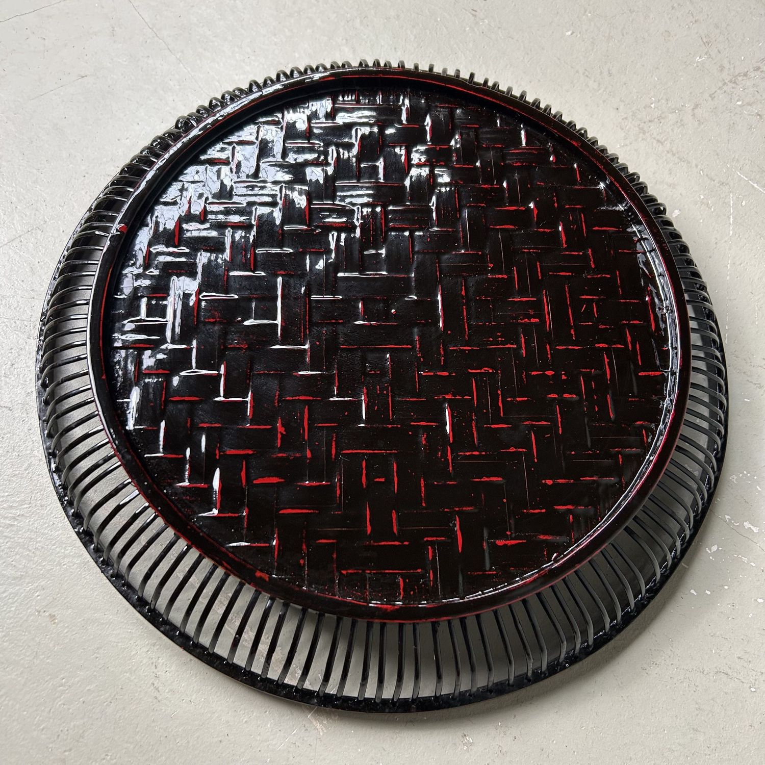 Decoratieve Rantai Obon Lakwerk, Bamboe Schaal, Shōwa Periode.