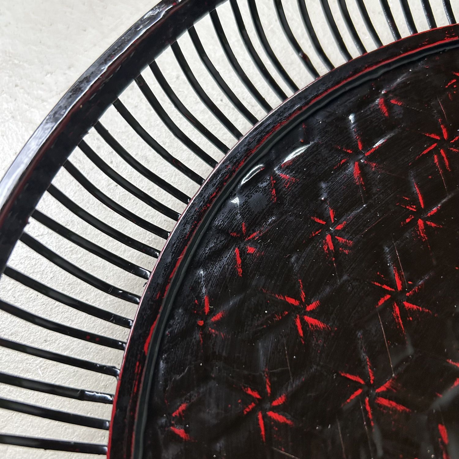 Decoratieve Rantai Obon Lakwerk, Bamboe Schaal, Shōwa Periode.