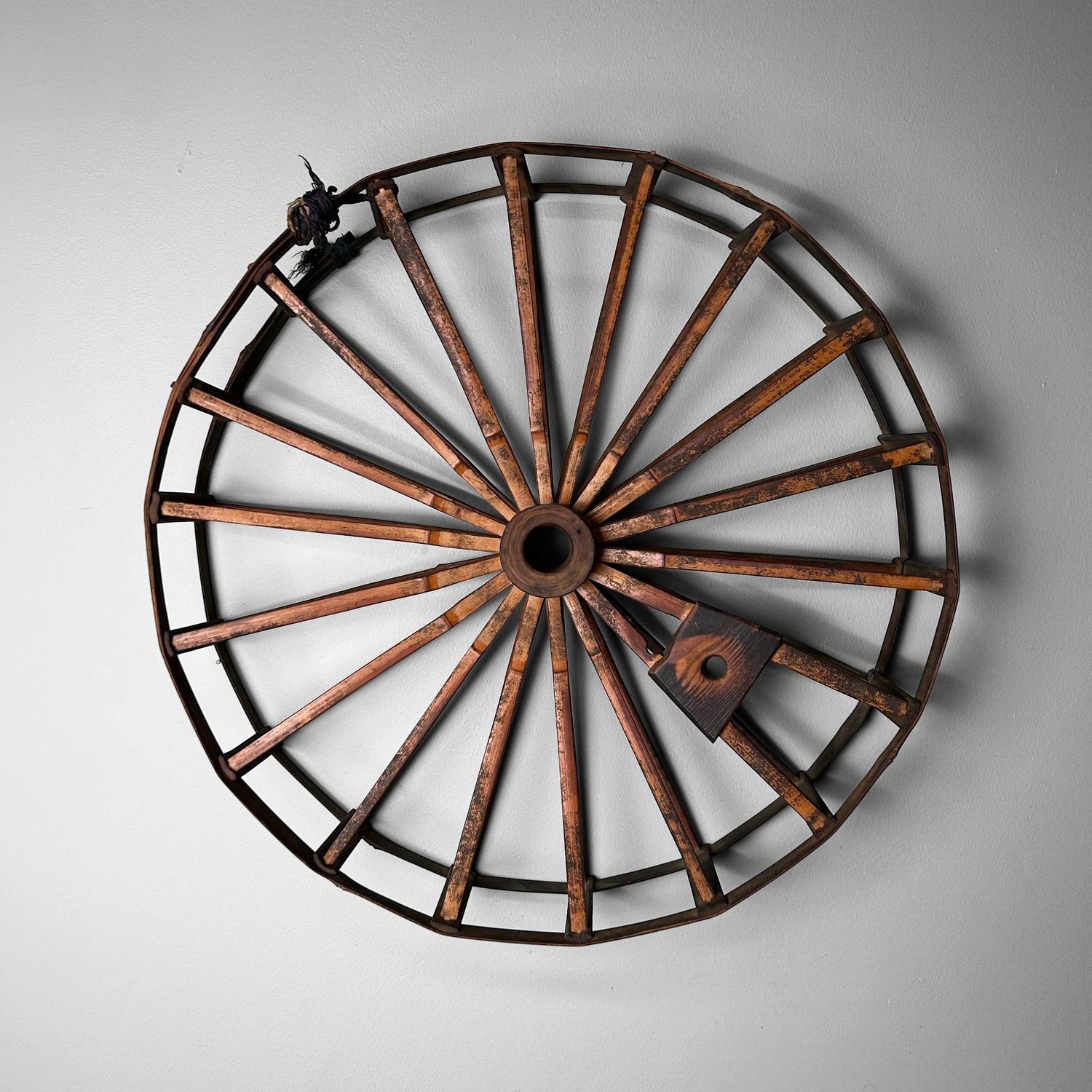 Antiek Bamboe Zijde Spinnenwiel, Itomaki Draadhaspel, Meiji Periode.