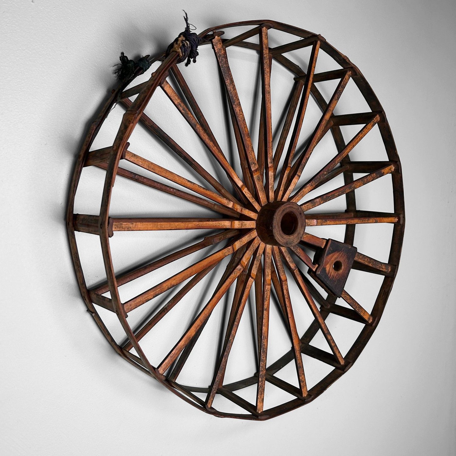 Antiek Bamboe Zijde Spinnenwiel, Itomaki Draadhaspel, Meiji Periode.