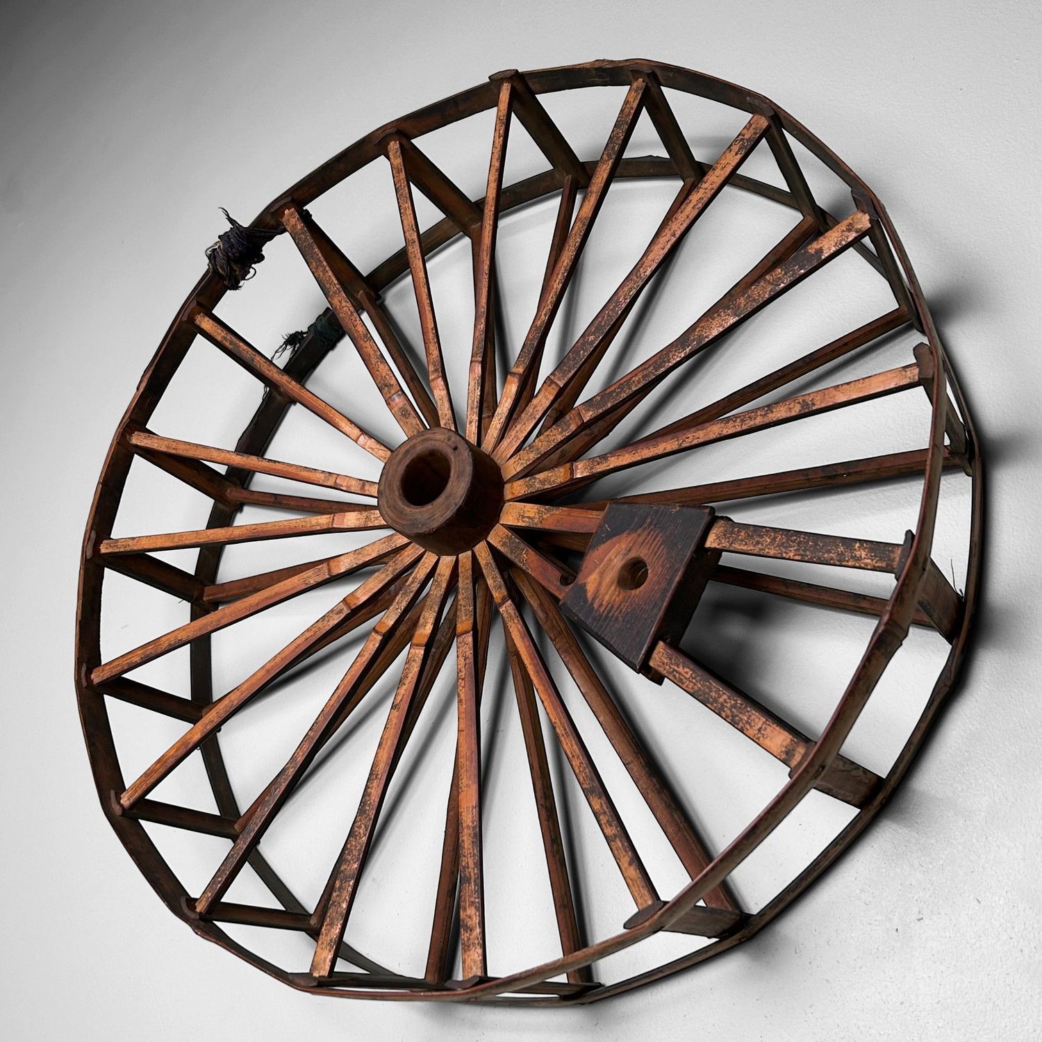 Antiek Bamboe Zijde Spinnenwiel, Itomaki Draadhaspel, Meiji Periode.