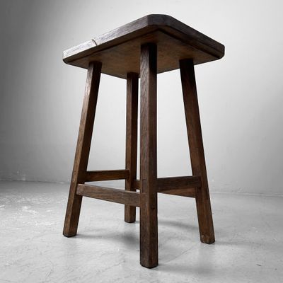 Minimalist Wooden Stool, Plantstand, Taishō Period, Japan.