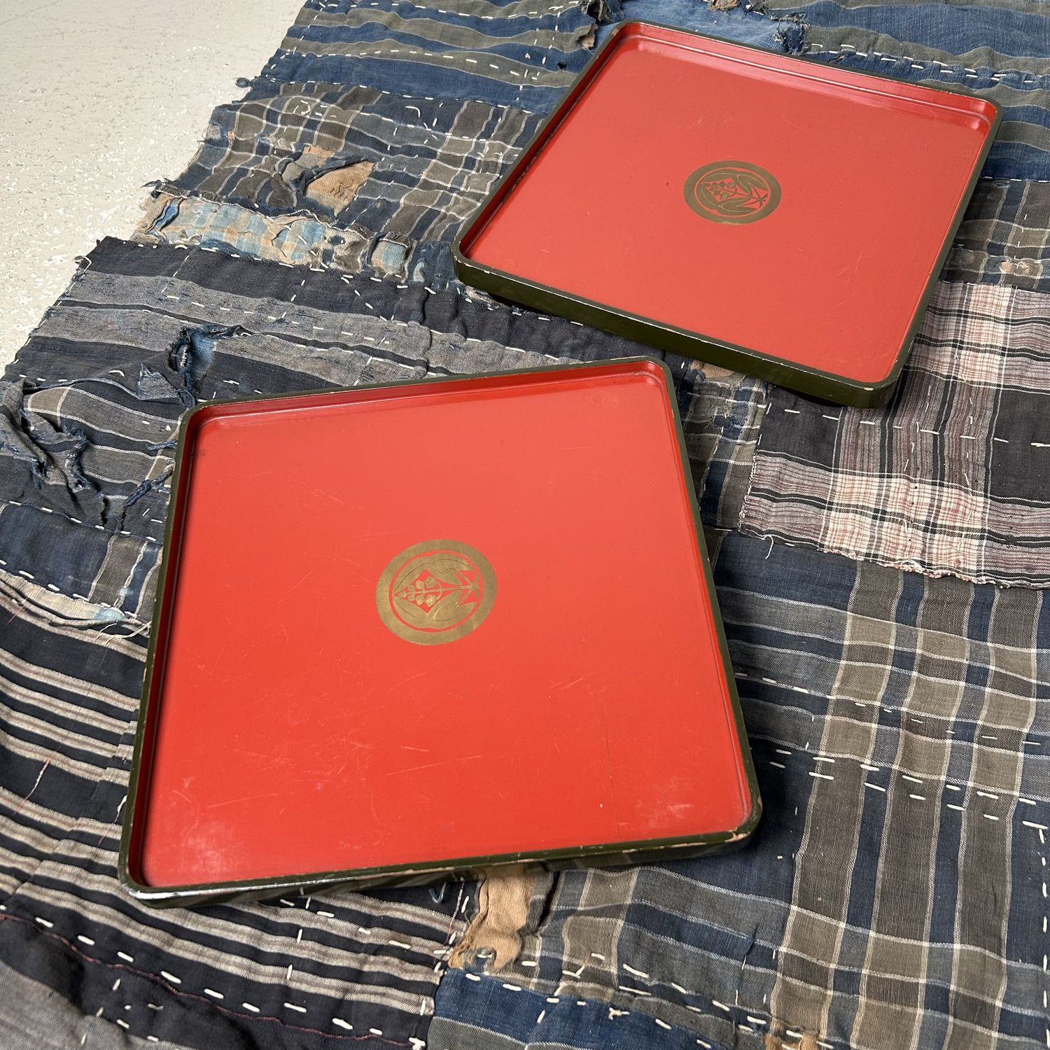 Set of Urushi Lacquer Trays, 1920s, Japan.