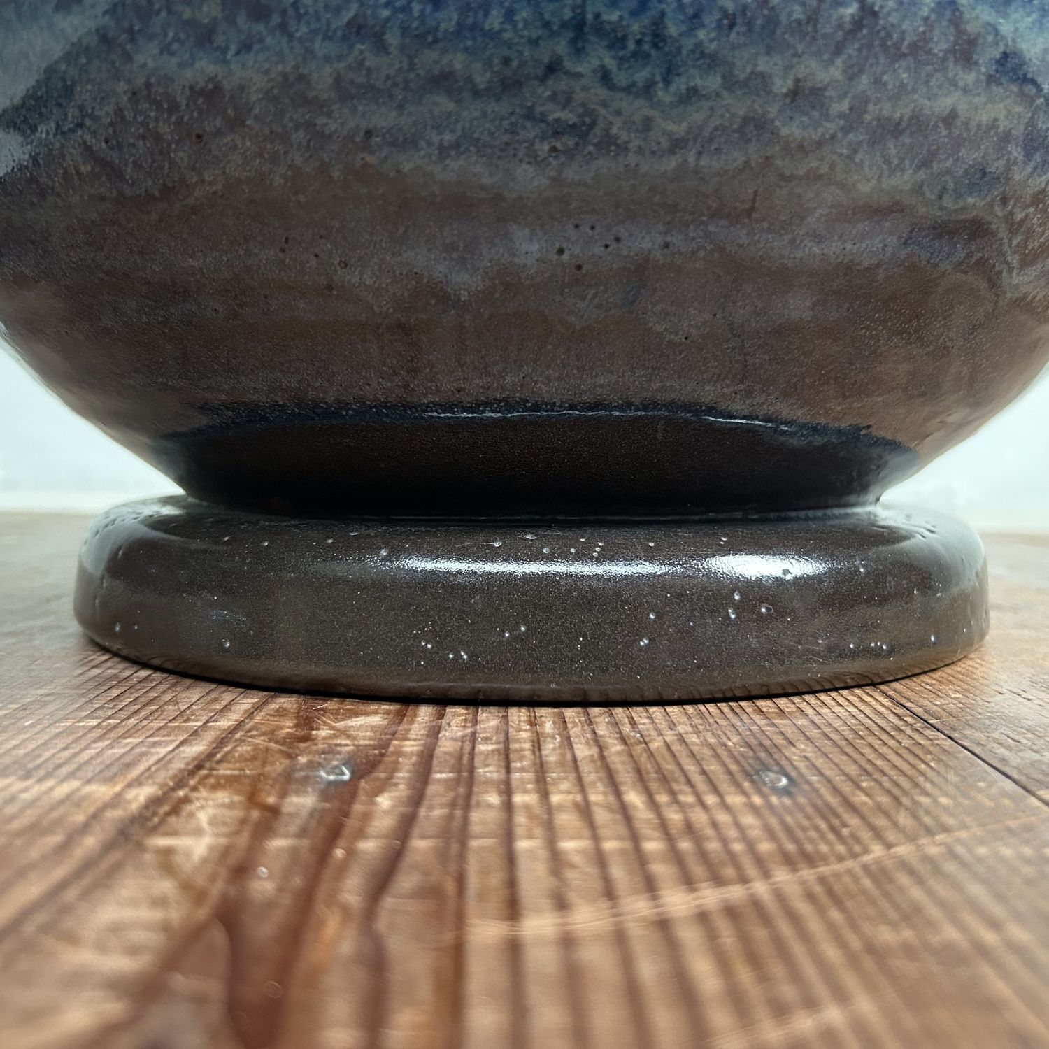 ​Japanese Glazed Ceramic Hibachi, Plant Stand, 1960s.