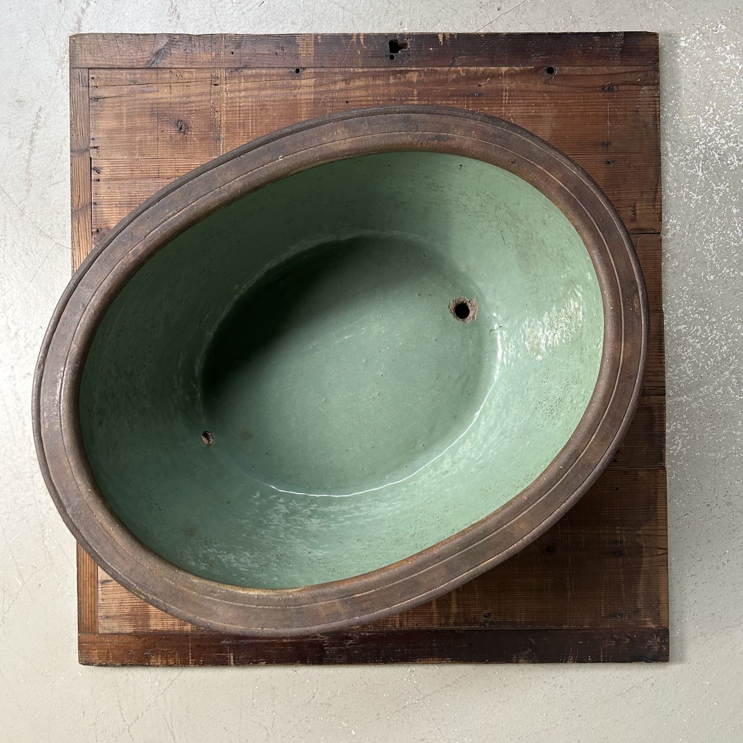 Antieke Keramieken Japanse Waterpot, Plantenhouder, Meiji Periode.