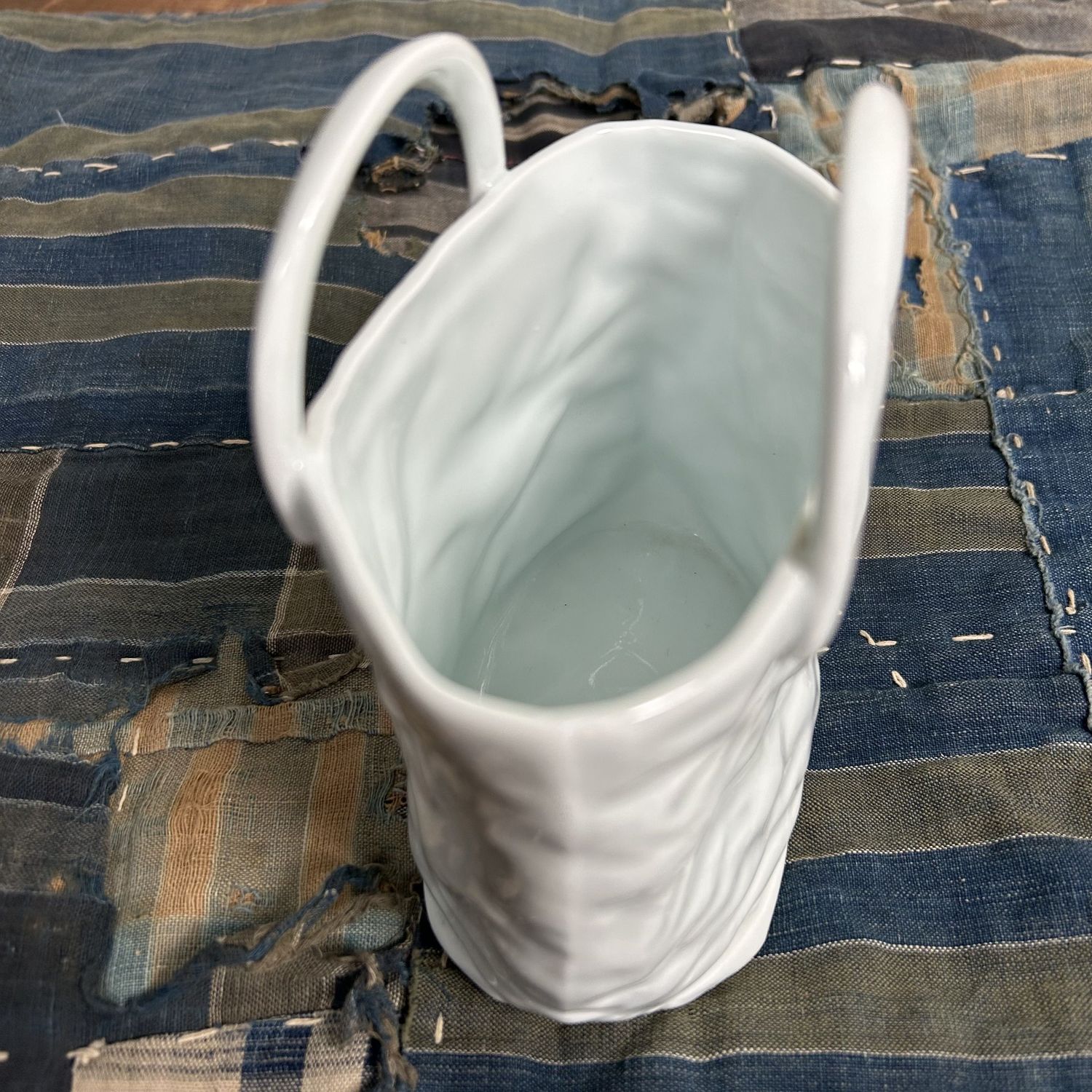 Porcelain 'Handbag' Vase, Pierrot, Hasami Ware, 1980s.