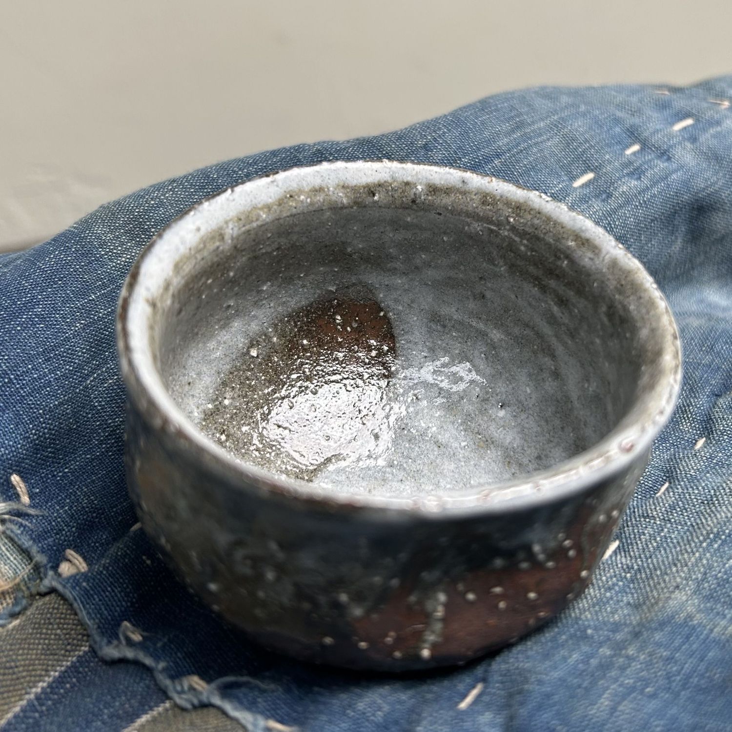 Organic Japanese Chawan, Tea or Sake Cup, Shōwa Period.