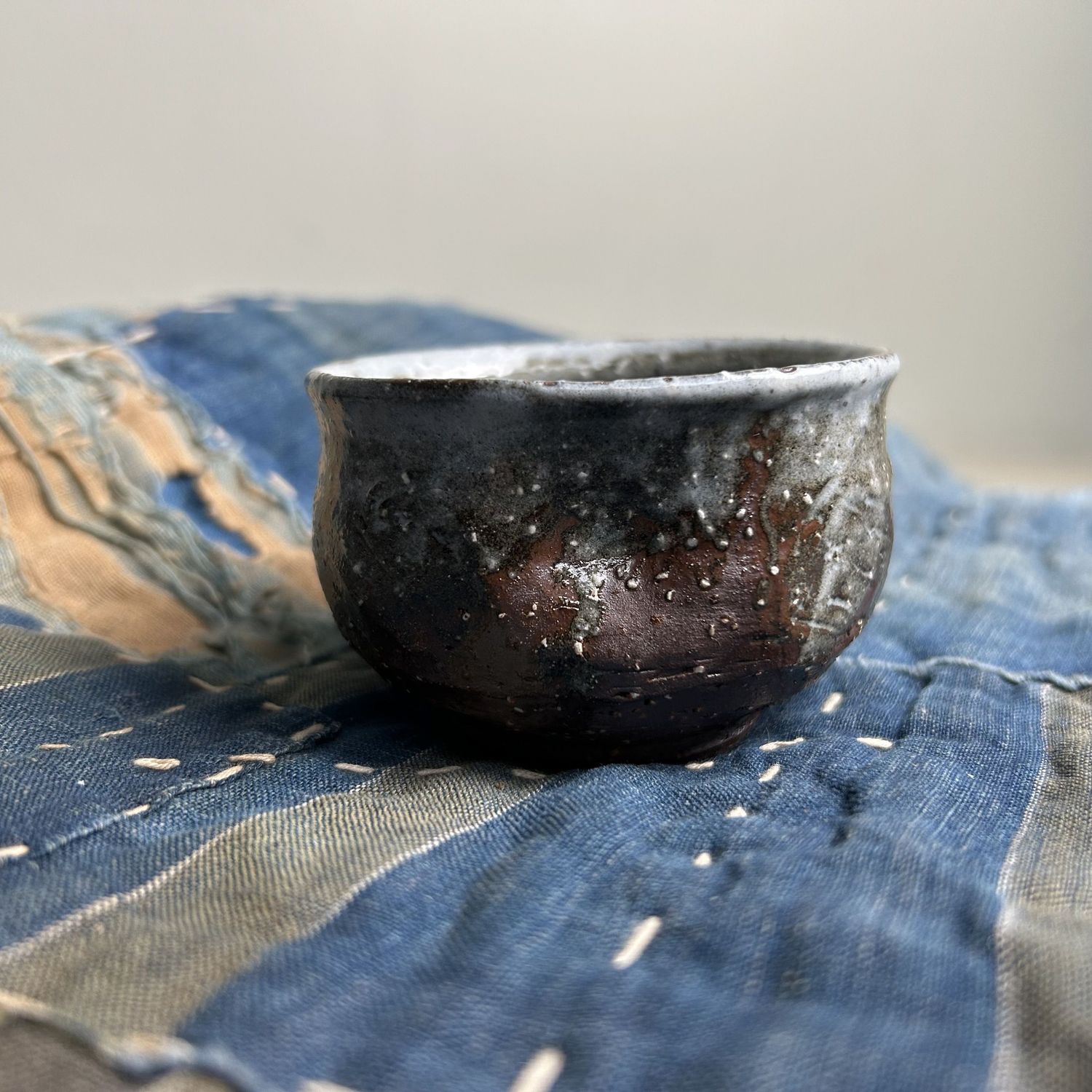 Organic Japanese Chawan, Tea or Sake Cup, Shōwa Period.