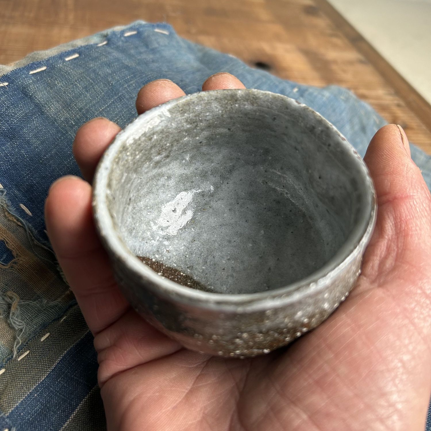 Organic Japanese Chawan, Tea or Sake Cup, Shōwa Period.