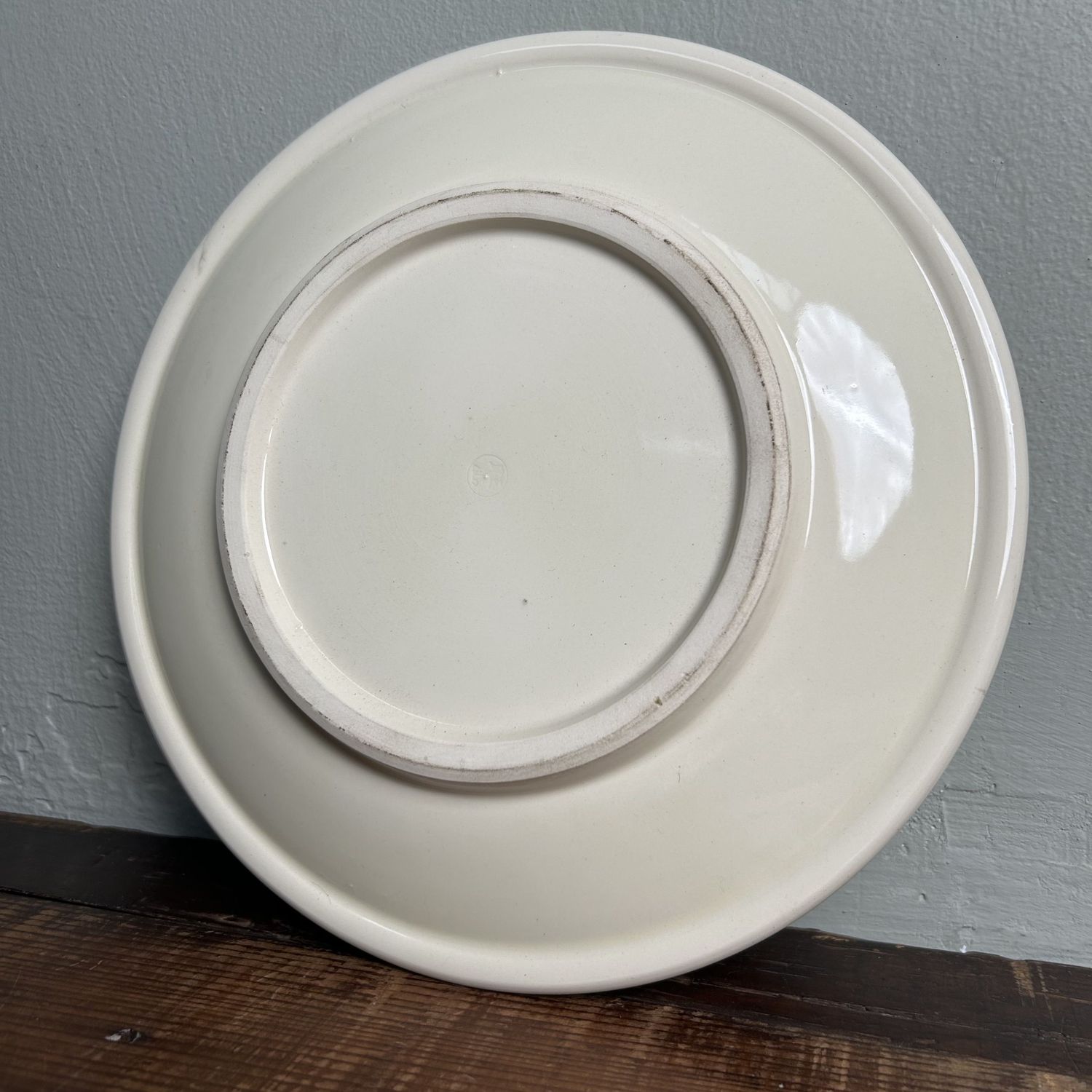 Vintage Kyo Yaki Plate Set with Calligraphy, Japan, 1960s.