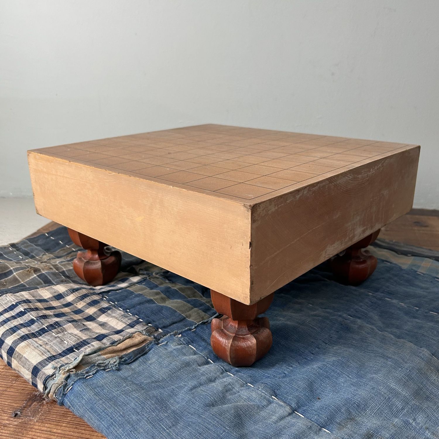 Keyaki Wooden Shogi Game Board, Plant Stand, 1920s, Japan.