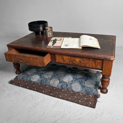 Antique Low Japanese Writing Desk, Shosai-Ki, Taishō Period.
