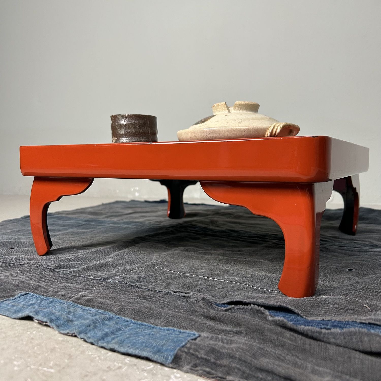 Traditional Urushi Lacquer Serving Table, Taishō Period, Japan.