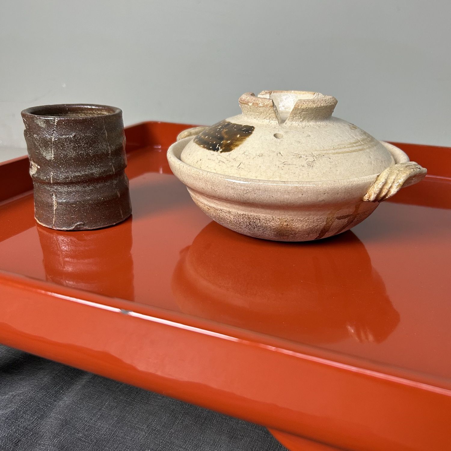 Traditional Urushi Lacquer Serving Table, Taishō Period, Japan.