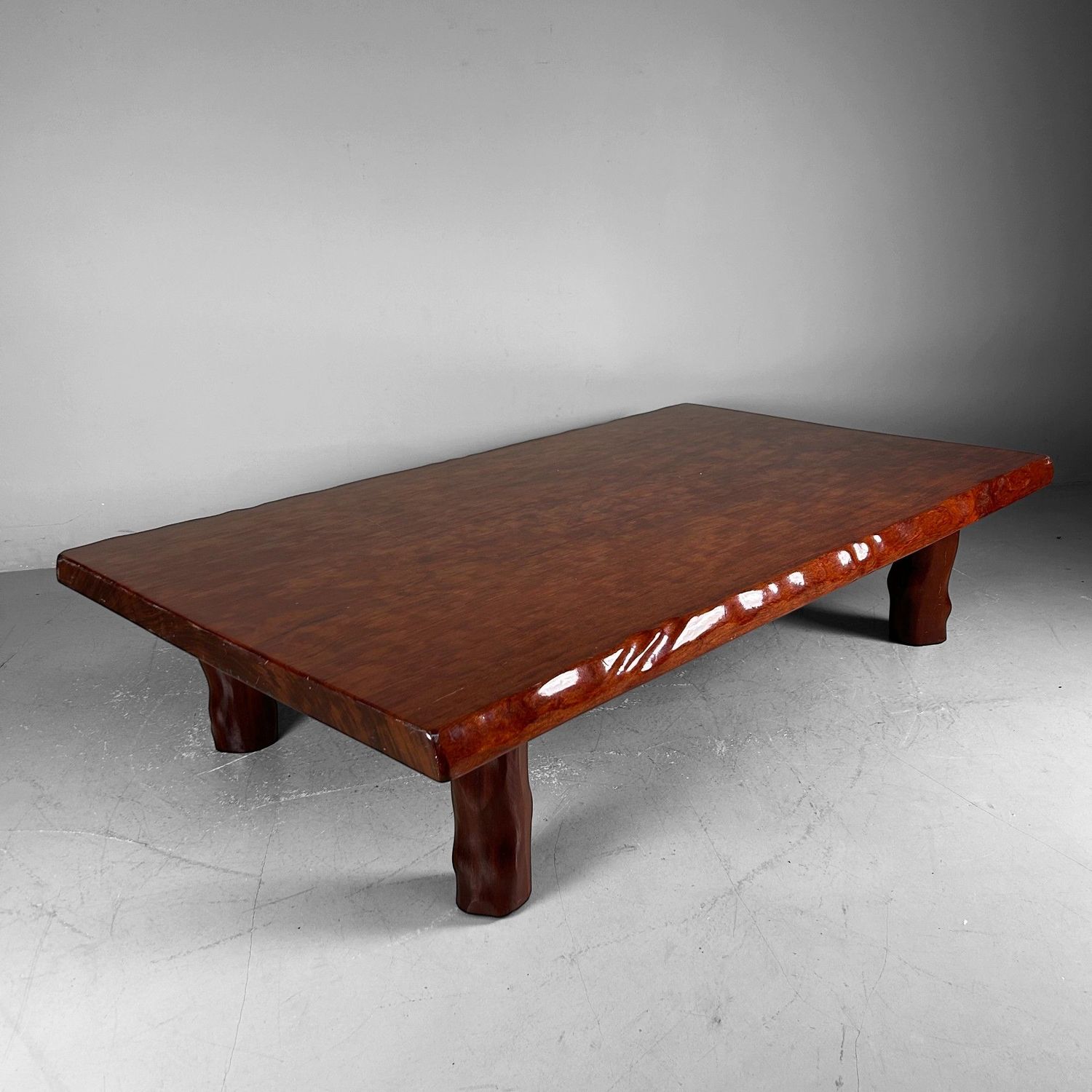 Large Minimalist Wooden Low Table, Japan, 1960s.