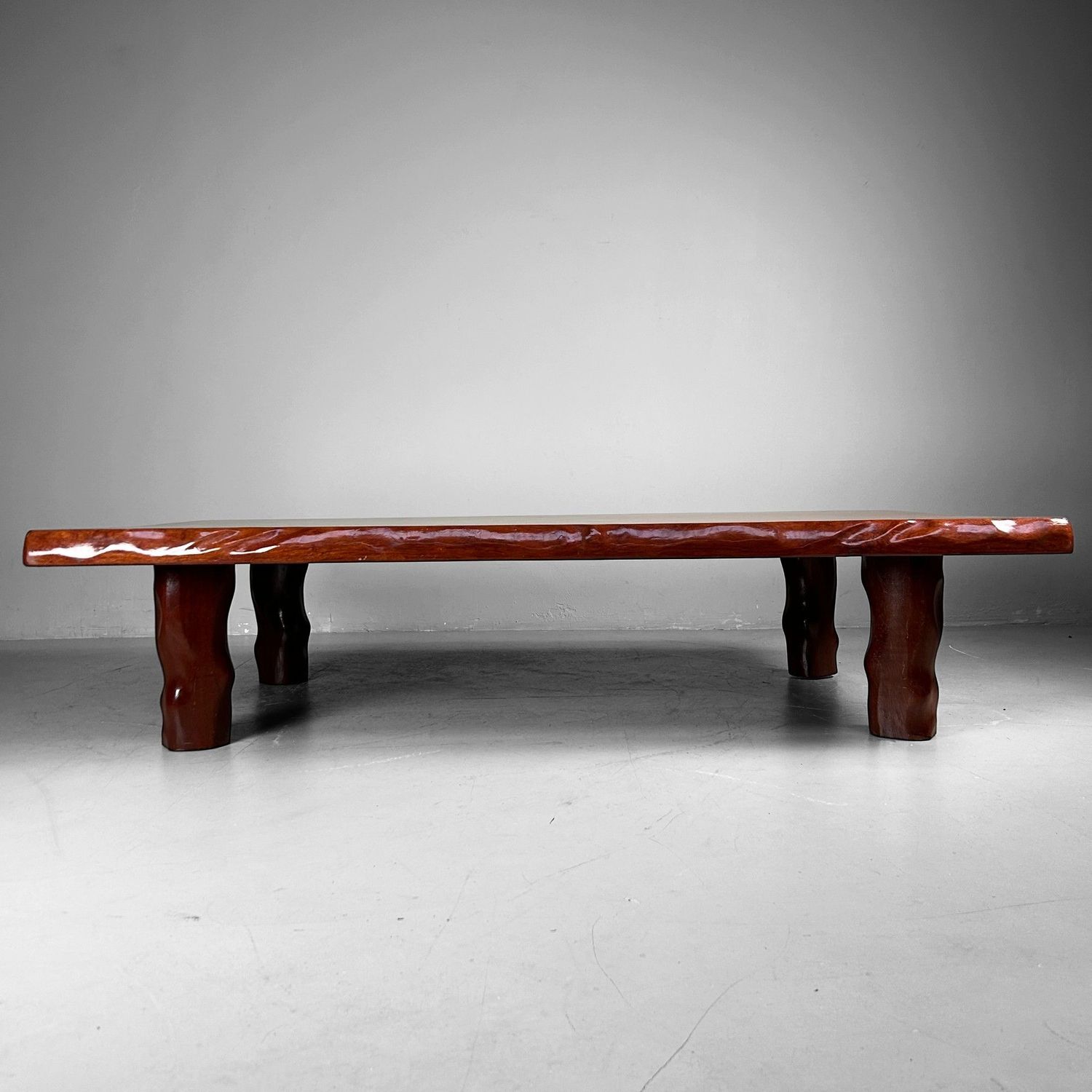 Grote Minimalistische Houten Lage Tafel, Japan, jaren '60.