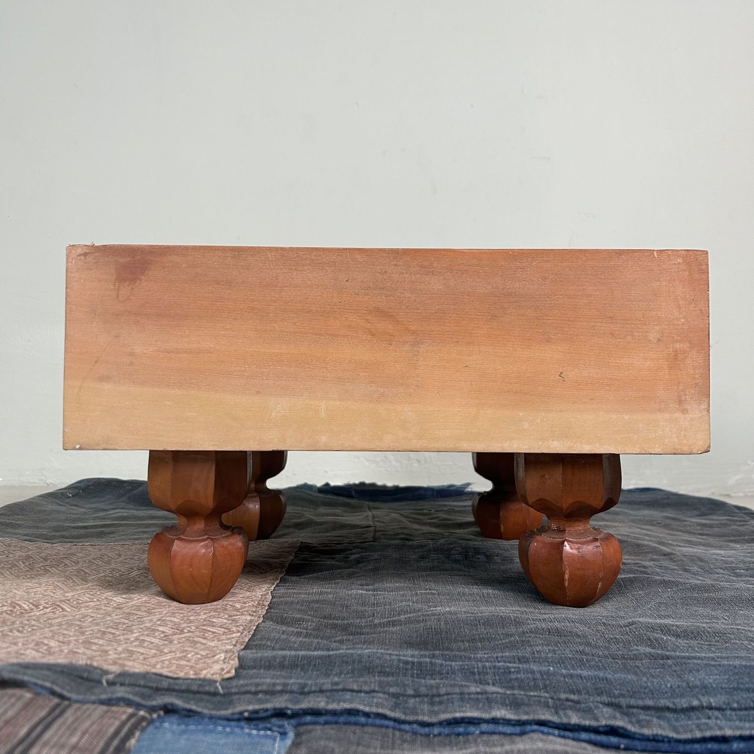 Keyaki Wooden Shogi Game Board, Plant Stand, 1920s, Japan.