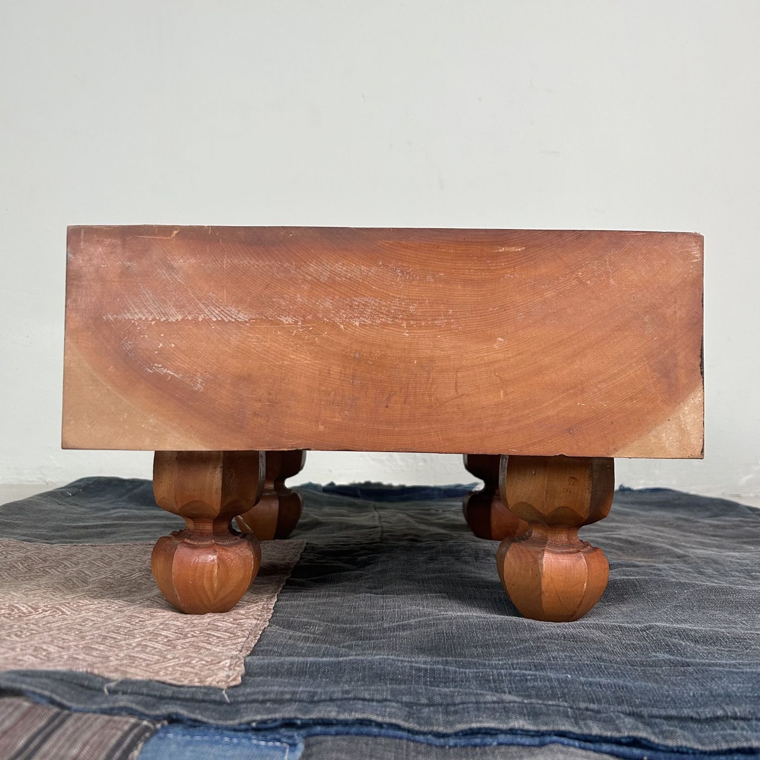 Keyaki Wooden Shogi Game Board, Plant Stand, 1920s, Japan.