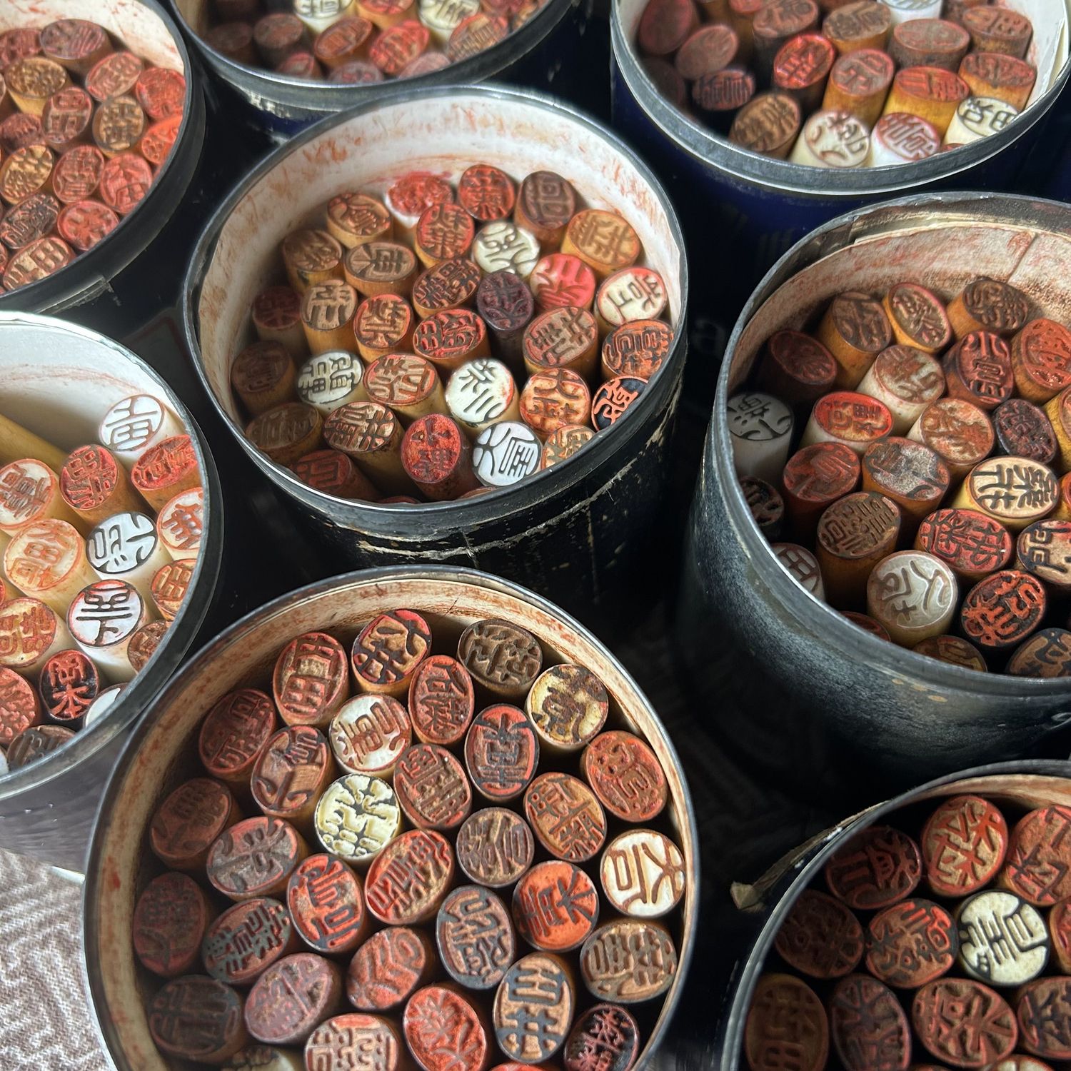 Metal Case Hanko-Shi, Japanese Stamp Maker, Shōwa Period.