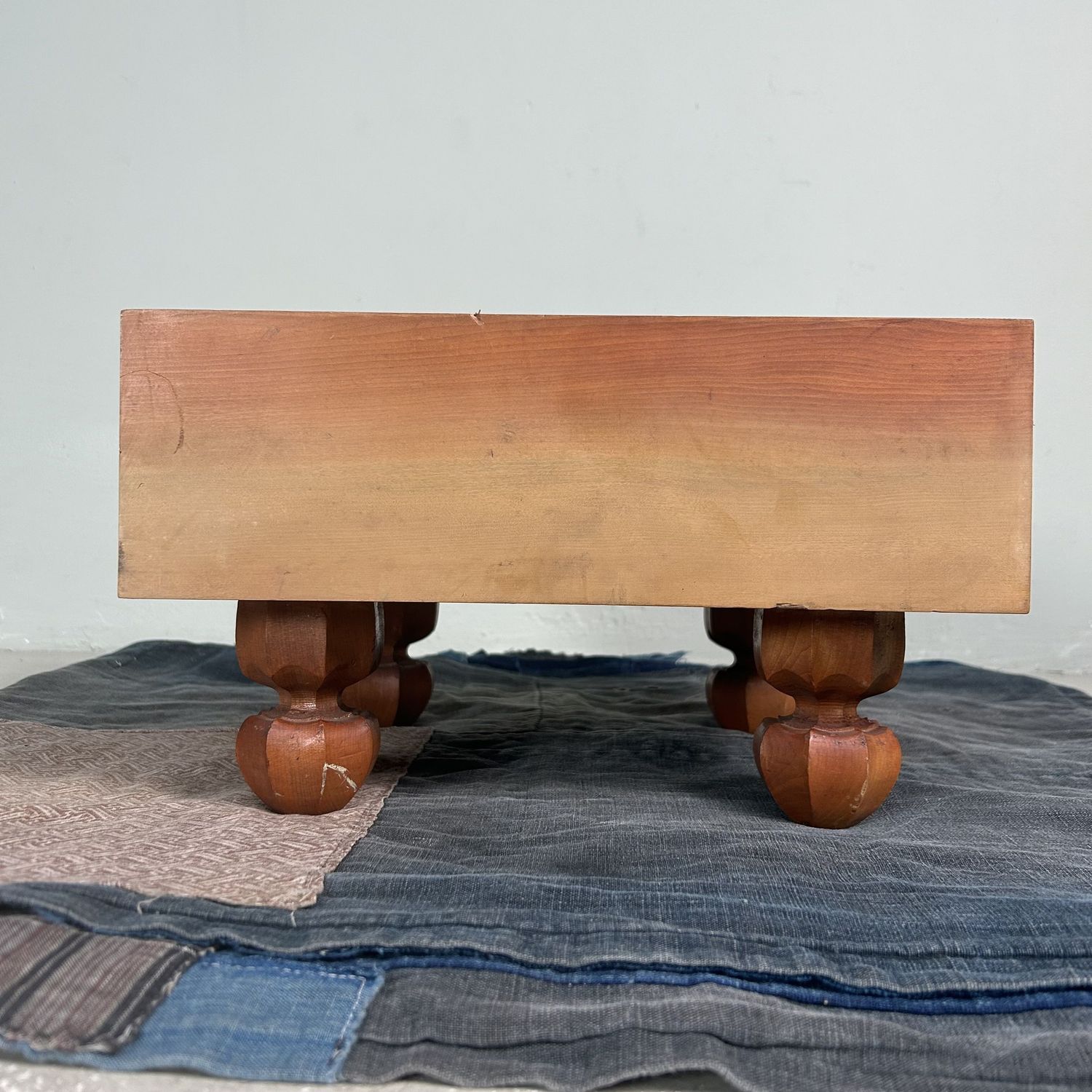 Keyaki Wooden Shogi Game Board, Plant Stand, 1920s, Japan.