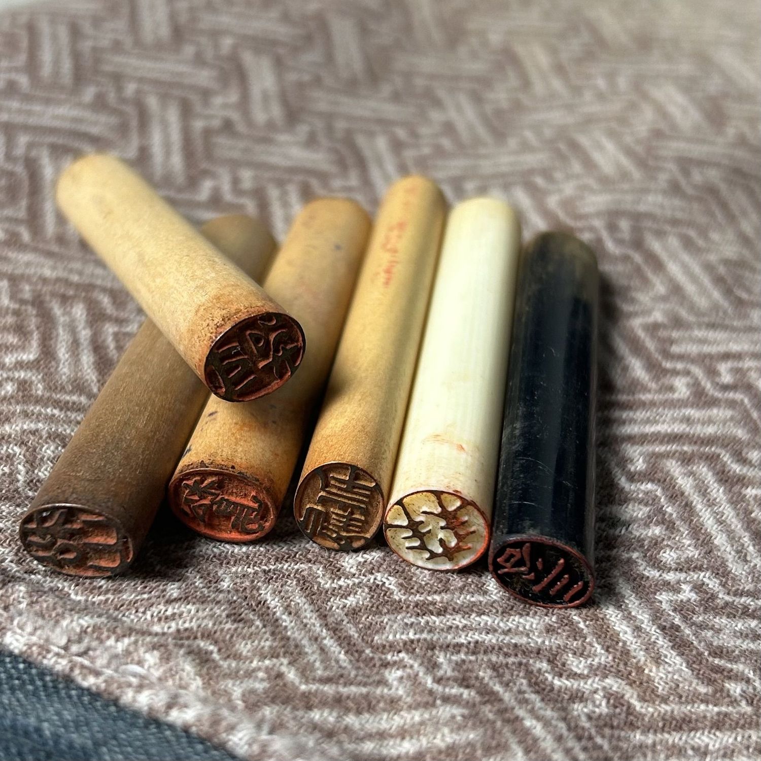 Metal Case Hanko-Shi, Japanese Stamp Maker, Shōwa Period.