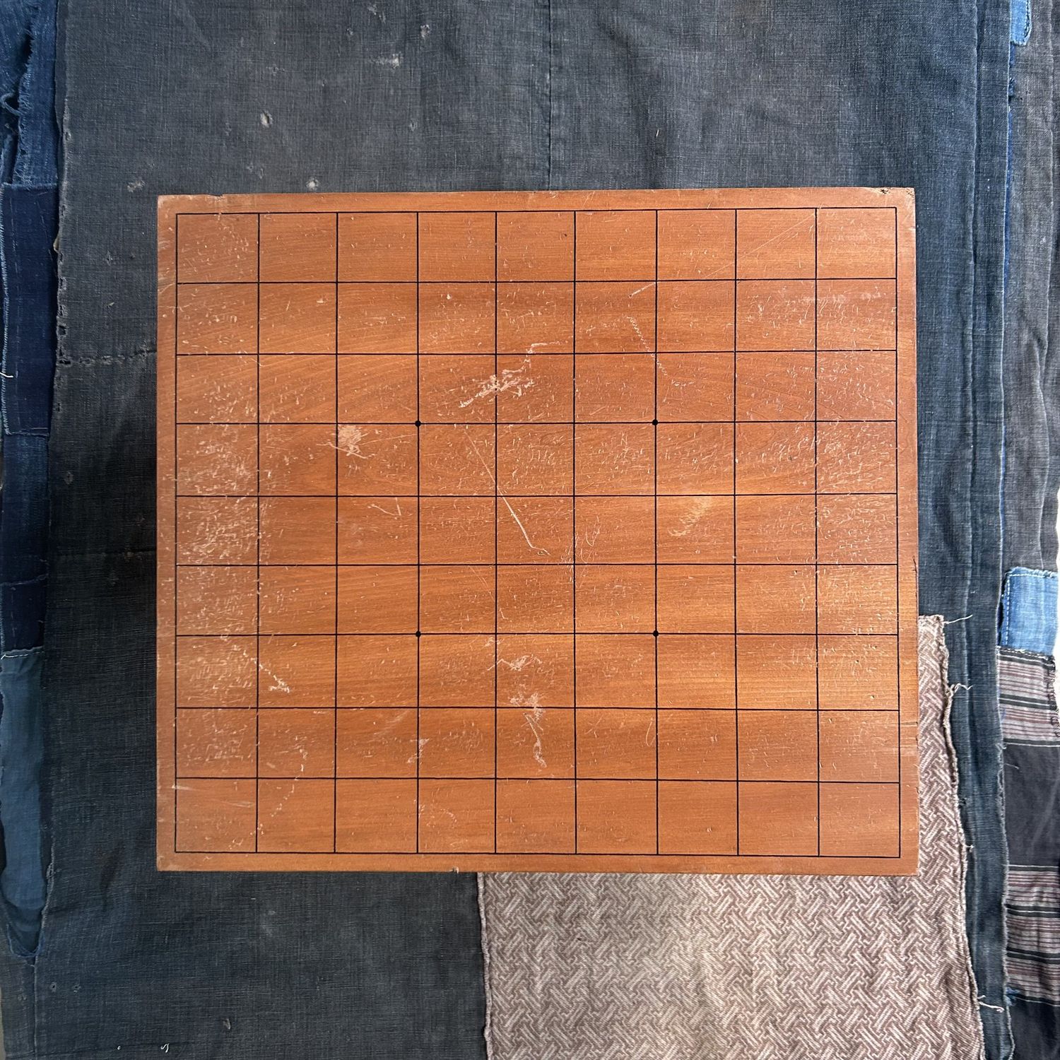 Keyaki Wooden Shogi Game Board, Plant Stand, 1920s, Japan.