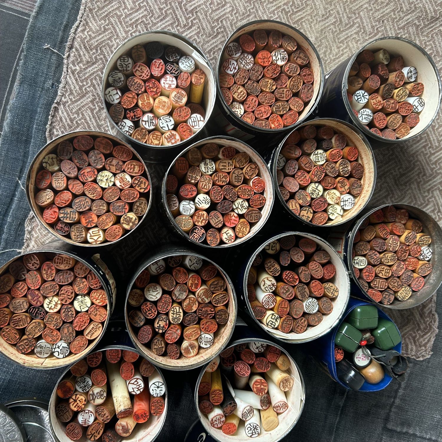 Metal Case Hanko-Shi, Japanese Stamp Maker, Shōwa Period.