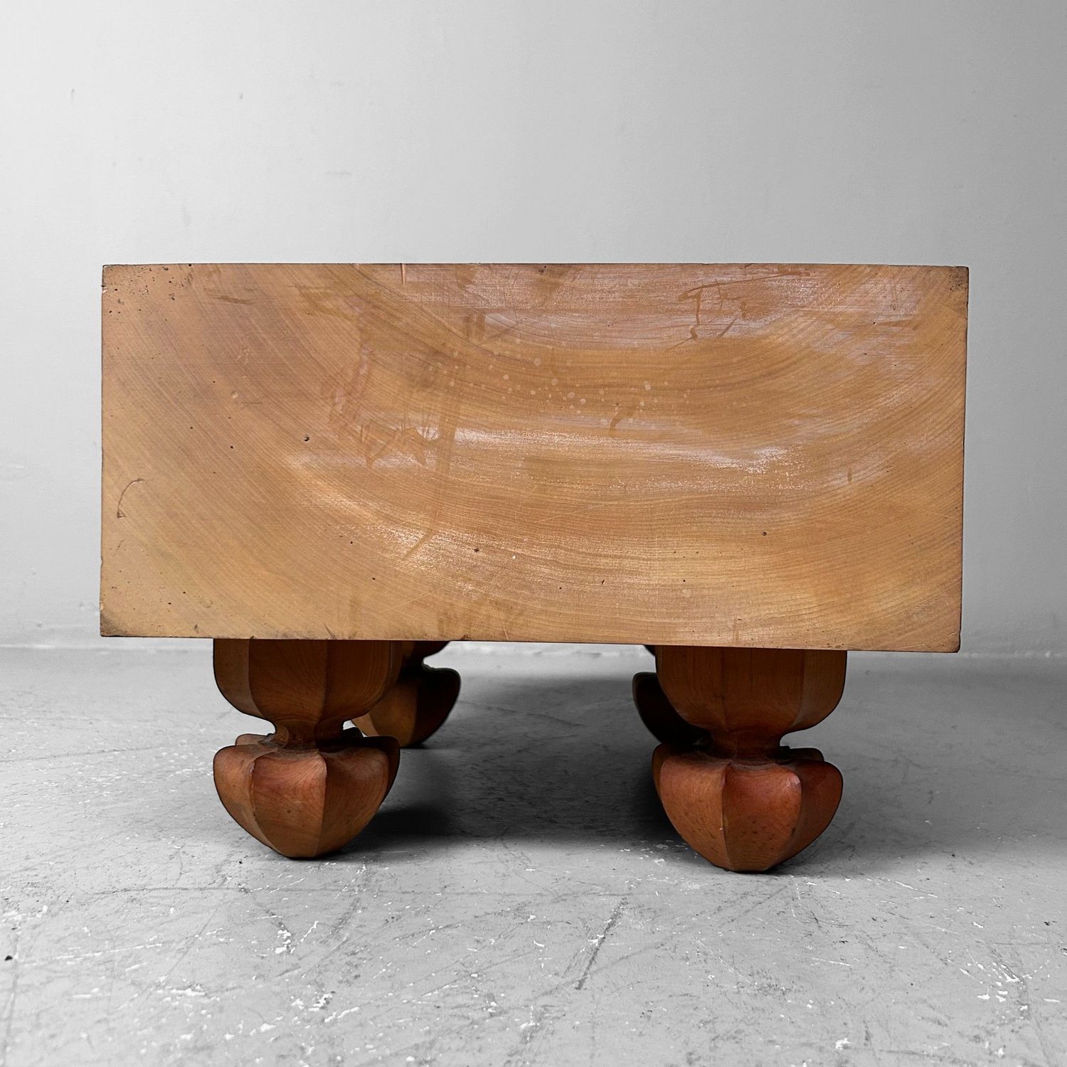 Keyaki Wooden Shogi Game Board, Plant Stand, 1920s, Japan.