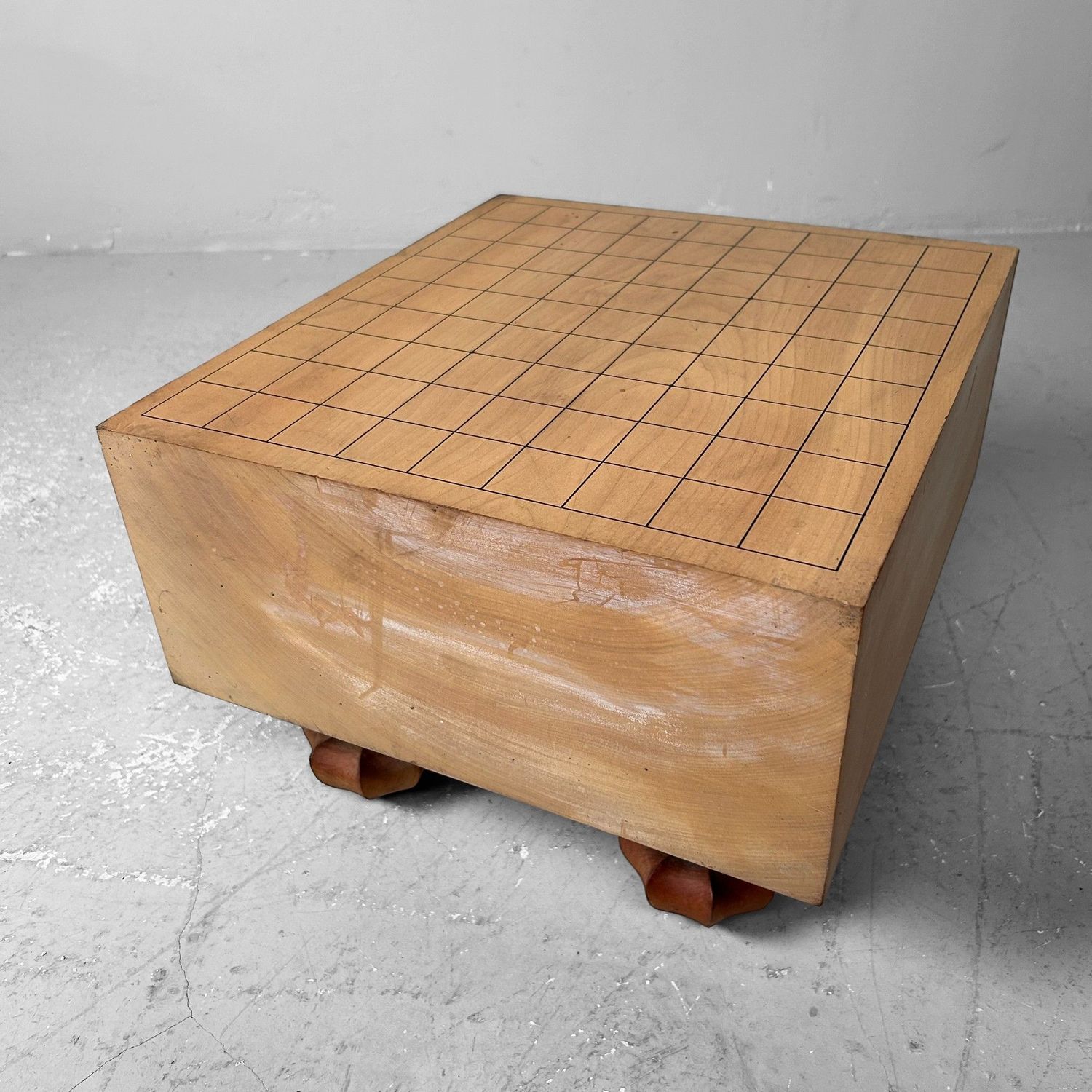 Keyaki Wooden Shogi Game Board, Plant Stand, 1920s, Japan.