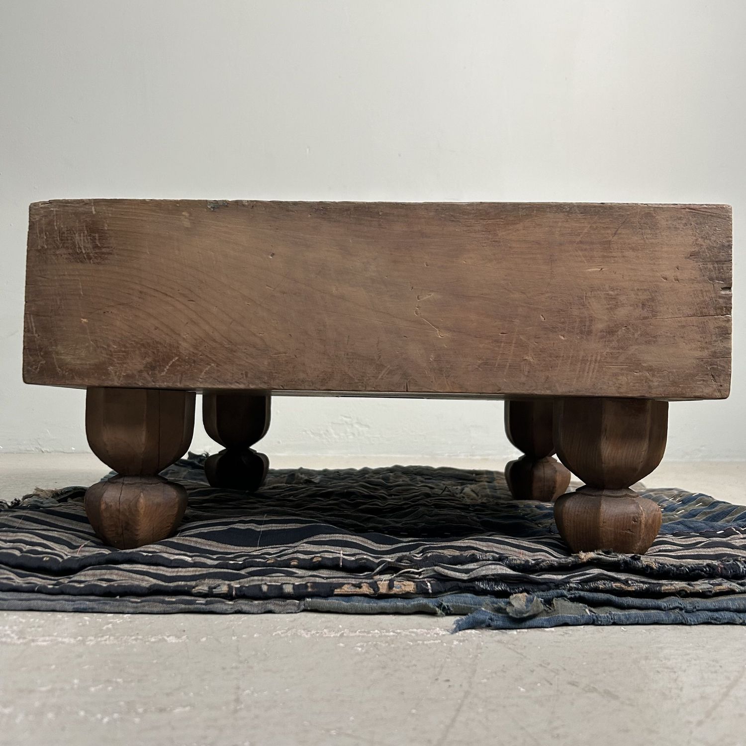 Go Board, Low Keyaki Wood Table Plant Stand, 1920s, Japan.