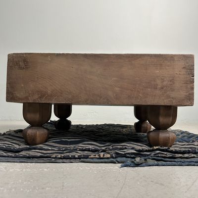 Go Board, Low Keyaki Wood Table Plant Stand, 1920s, Japan.