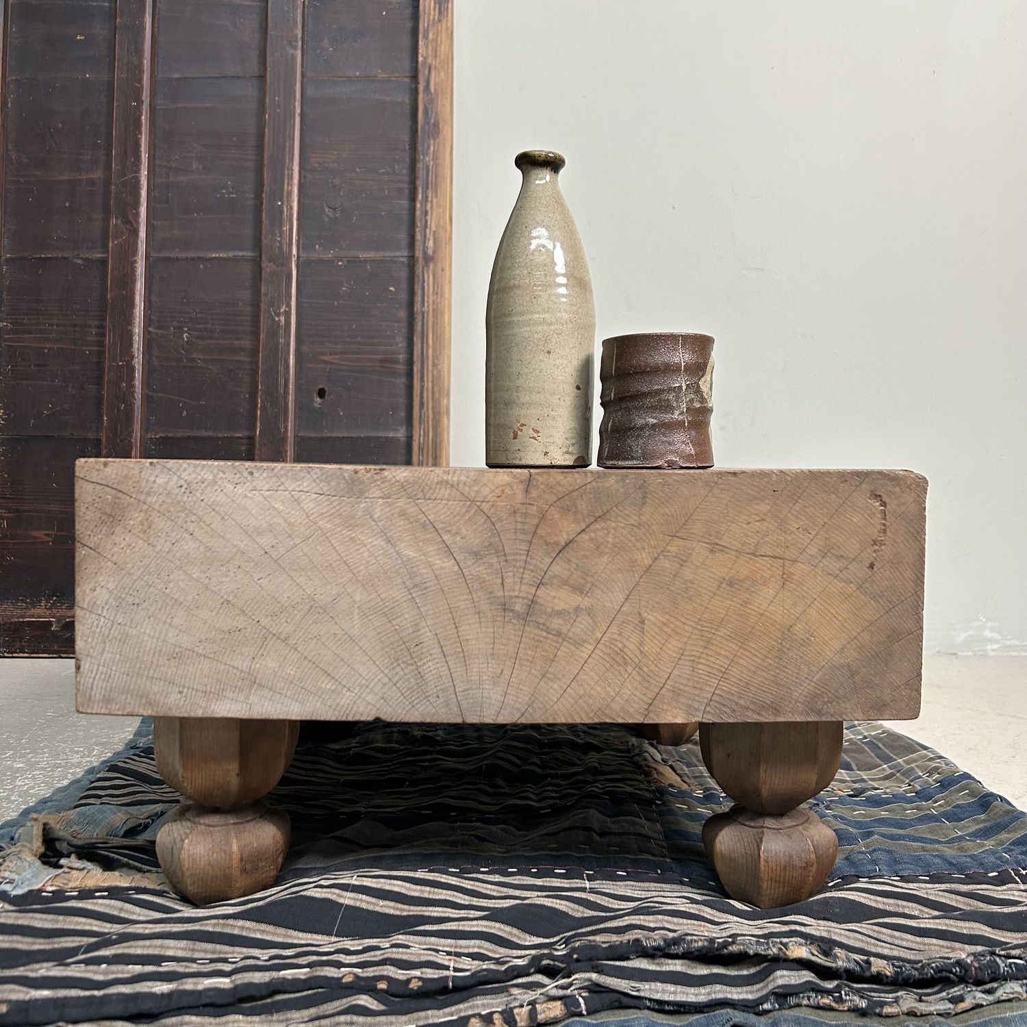 Go Spelbord, Lage Keyaki Tafel Plantenstaander, jaren '20, Japan.