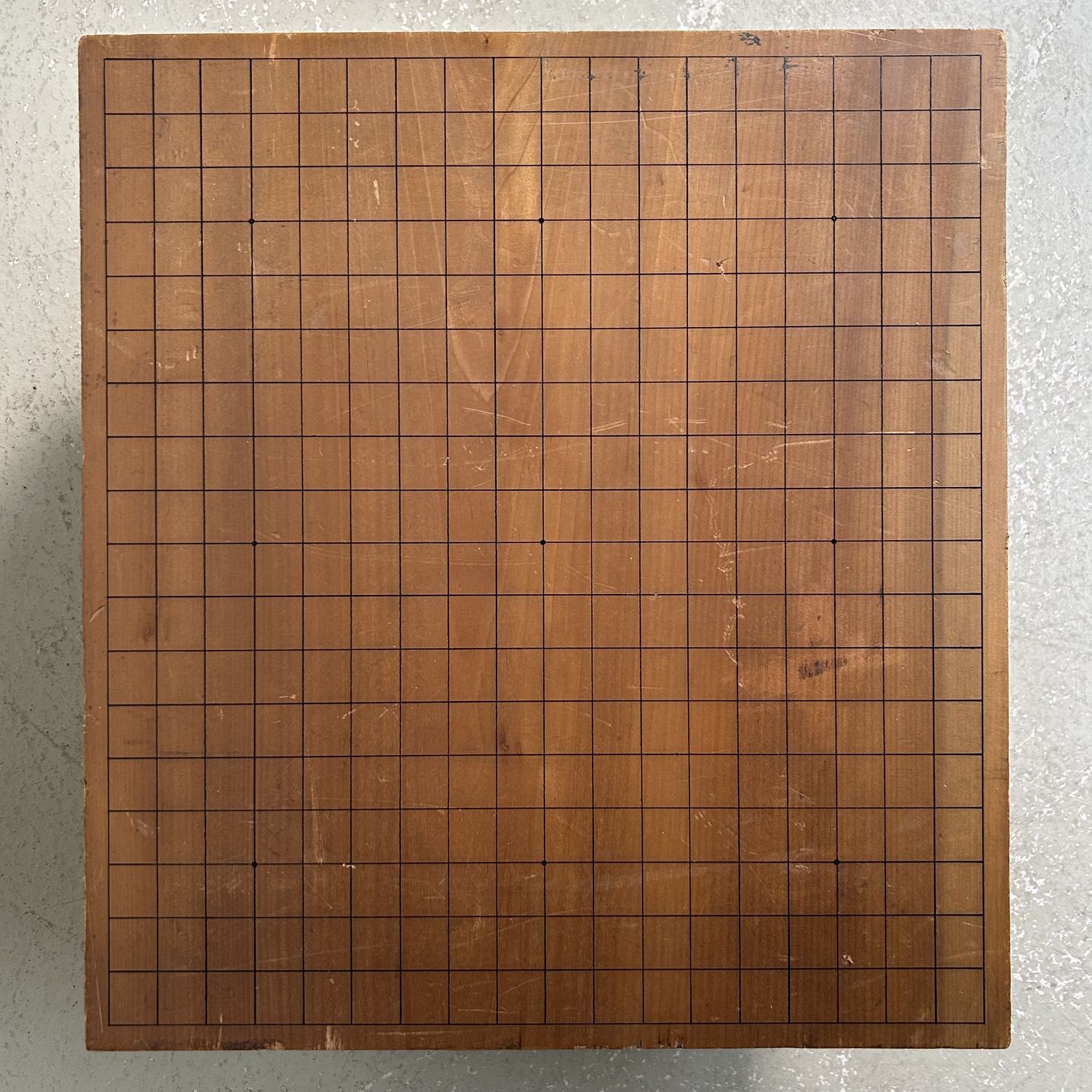 Complete Vintage GO Game Board Goban Kaya, Shōwa period, Japan.