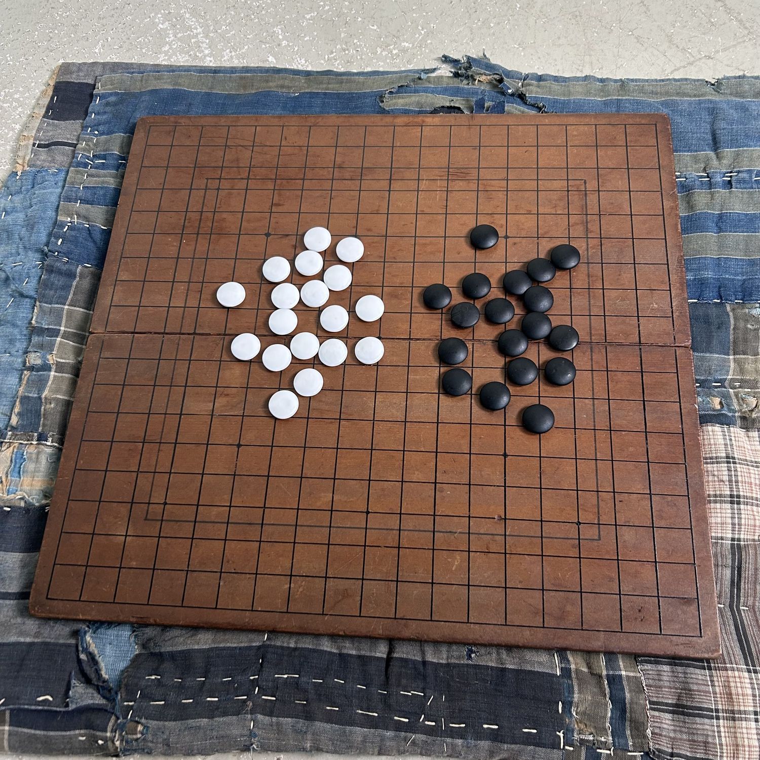 Compleet GO Opvouwbaar Spelbord, Shōwa-periode, Japan.