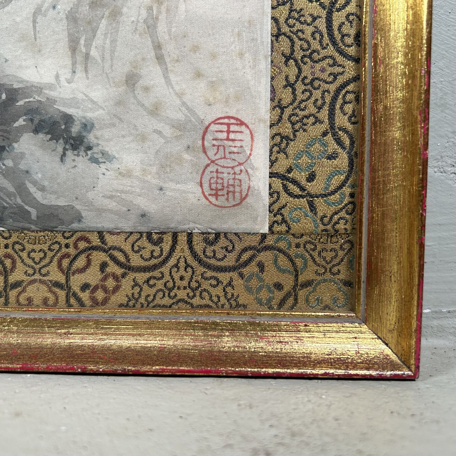 Set van 2 Antieke Japanse Berglandschap Schilderijen, jaren '20.