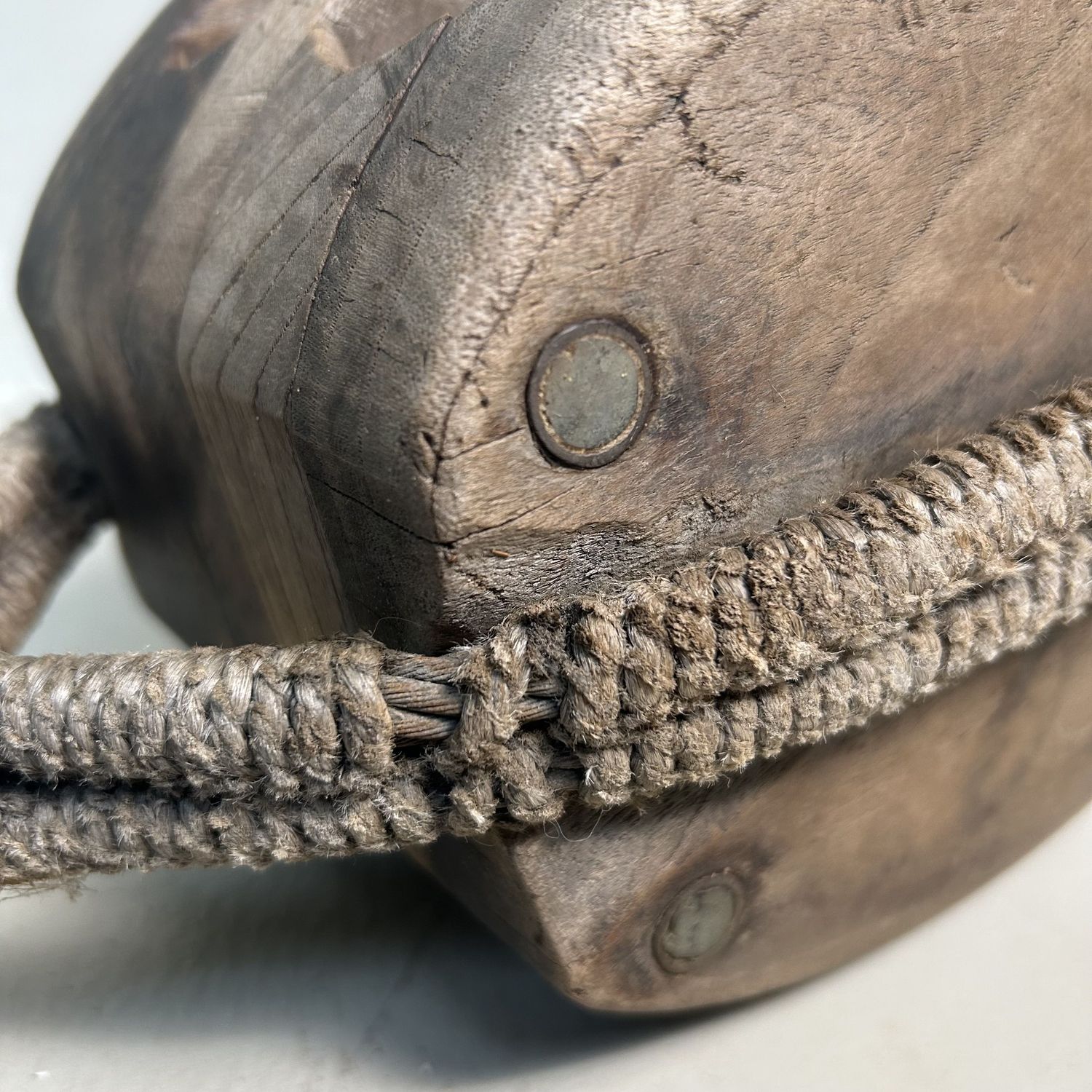 Antique Wooden Pulley, 1920s, Japan.