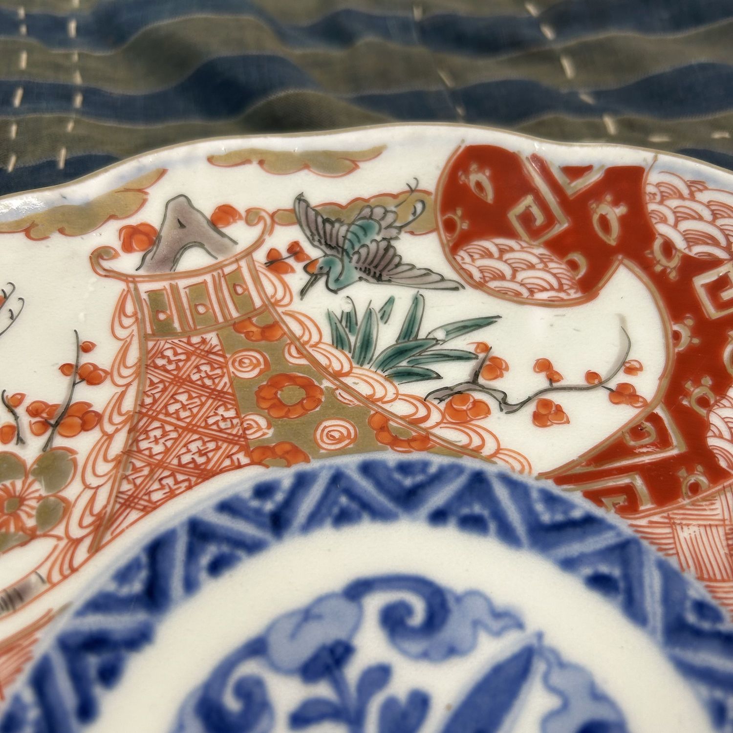 Antieke Set van 20 Imari-Porseleinen Borden, Late Edo Periode.