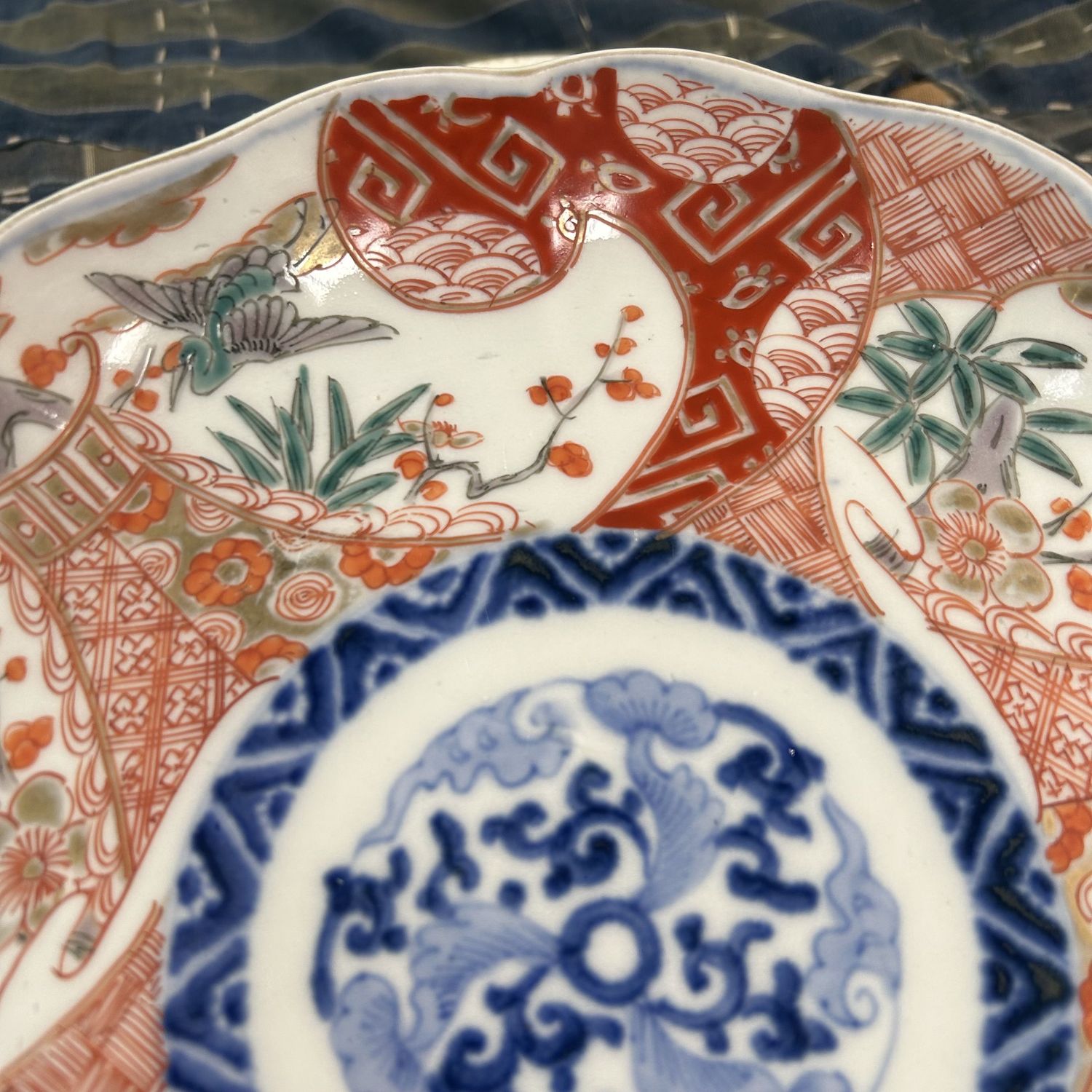 Antieke Set van 20 Imari-Porseleinen Borden, Late Edo Periode.