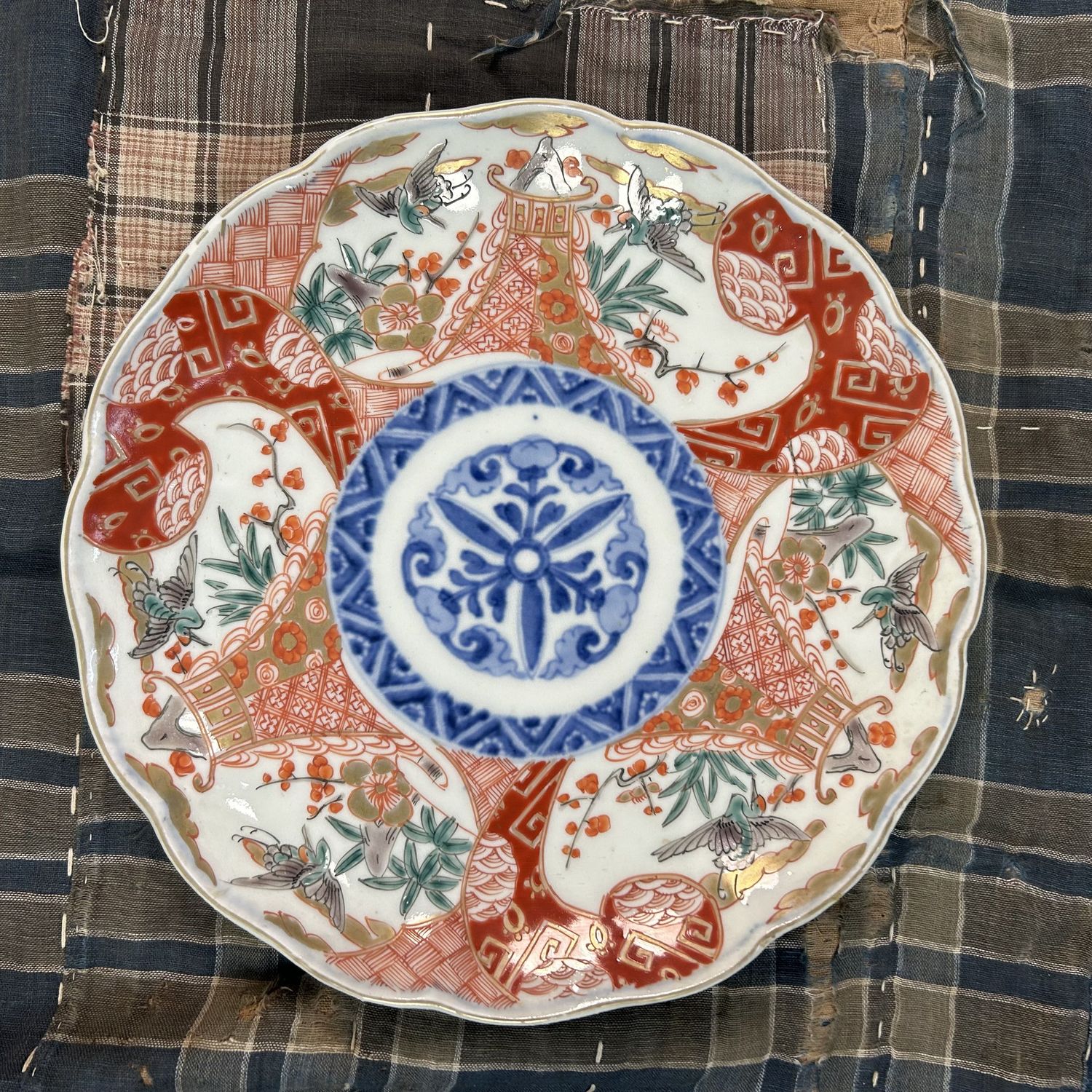 Antieke Set van 20 Imari-Porseleinen Borden, Late Edo Periode.