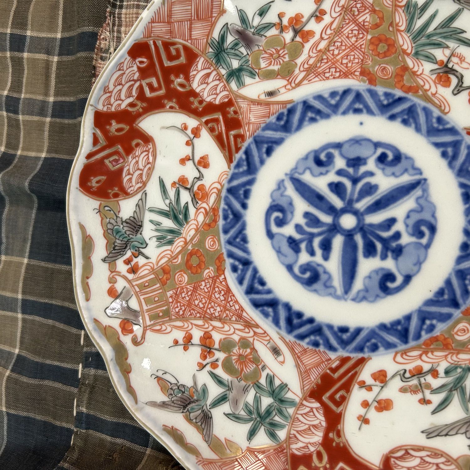 Antieke Set van 20 Imari-Porseleinen Borden, Late Edo Periode.