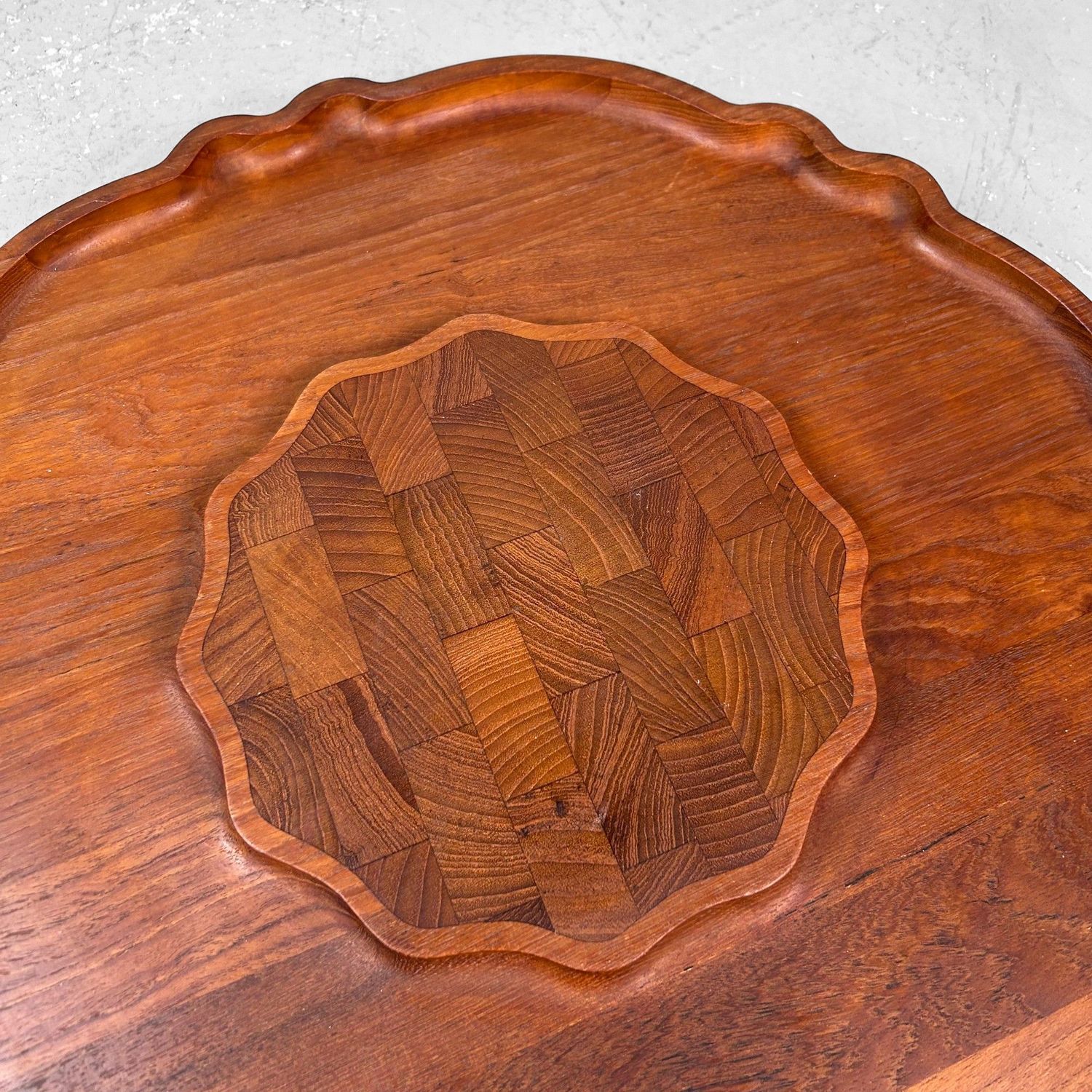 Vintage Rotating Tray, Lazy Susan, Teak Wood by Nissen Denmark.