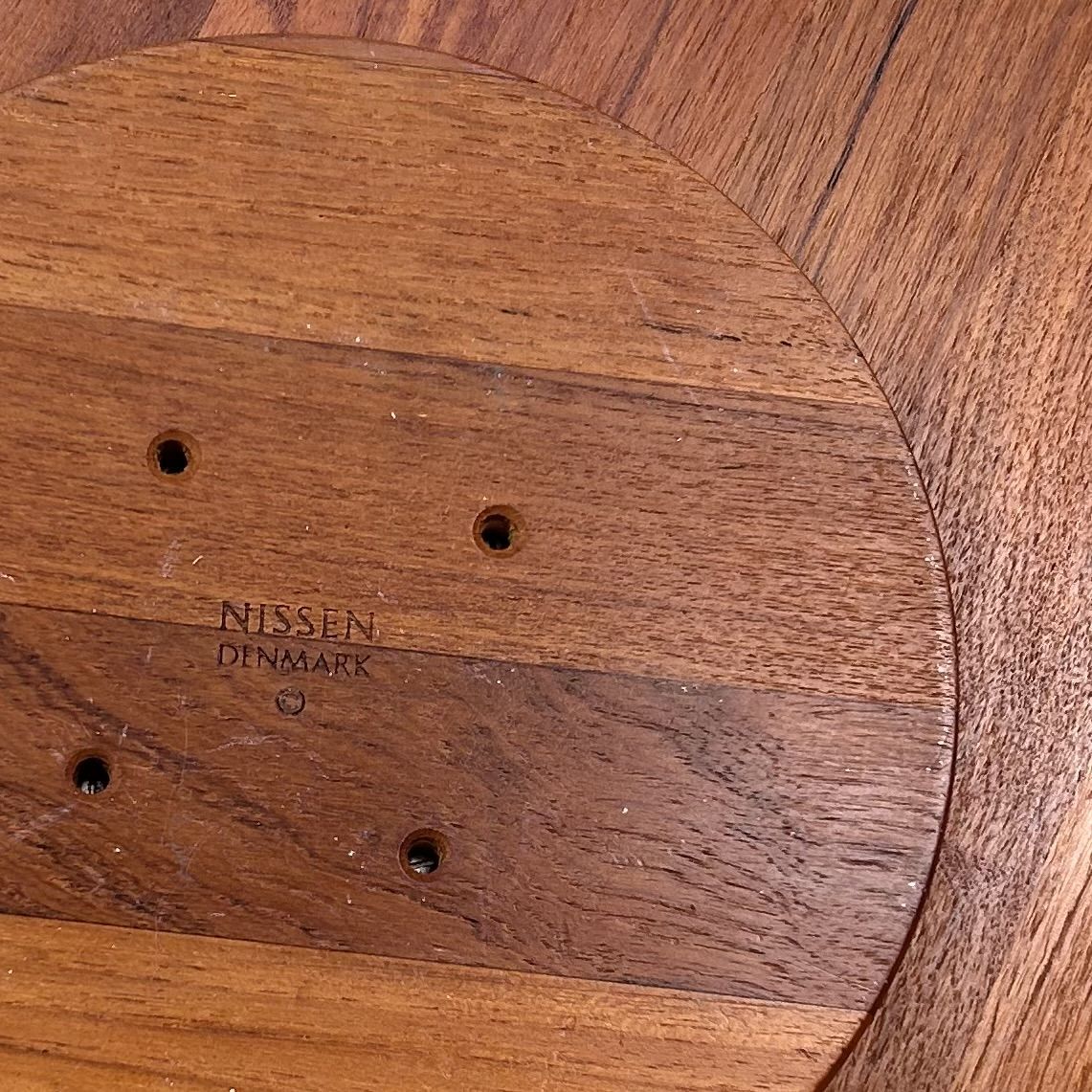 Vintage Rotating Tray, Lazy Susan, Teak Wood by Nissen Denmark.