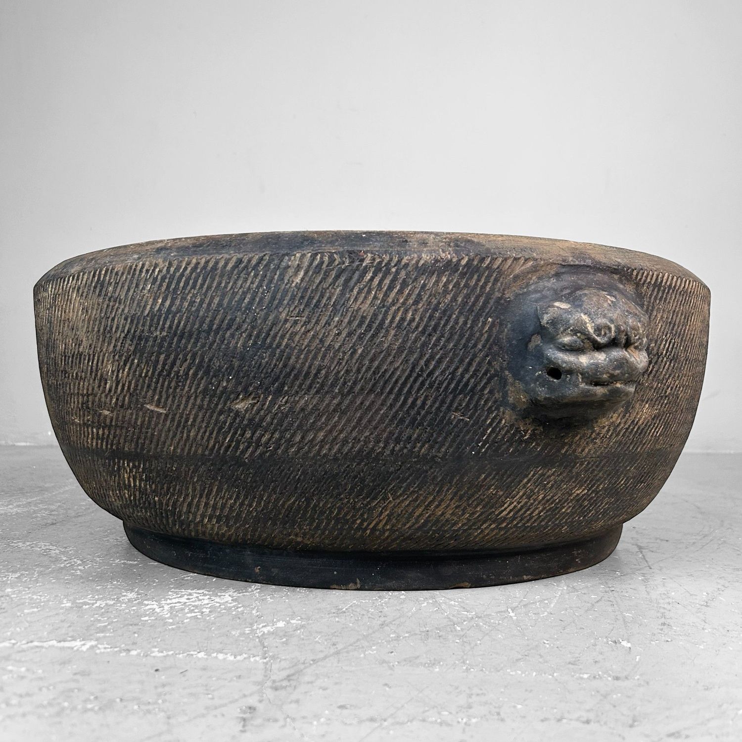 Antiek Aardewerken Tuinornament, Edo Periode, Japan.