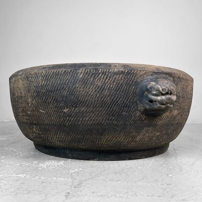 Antiek Aardewerken Tuinornament, Edo Periode, Japan.