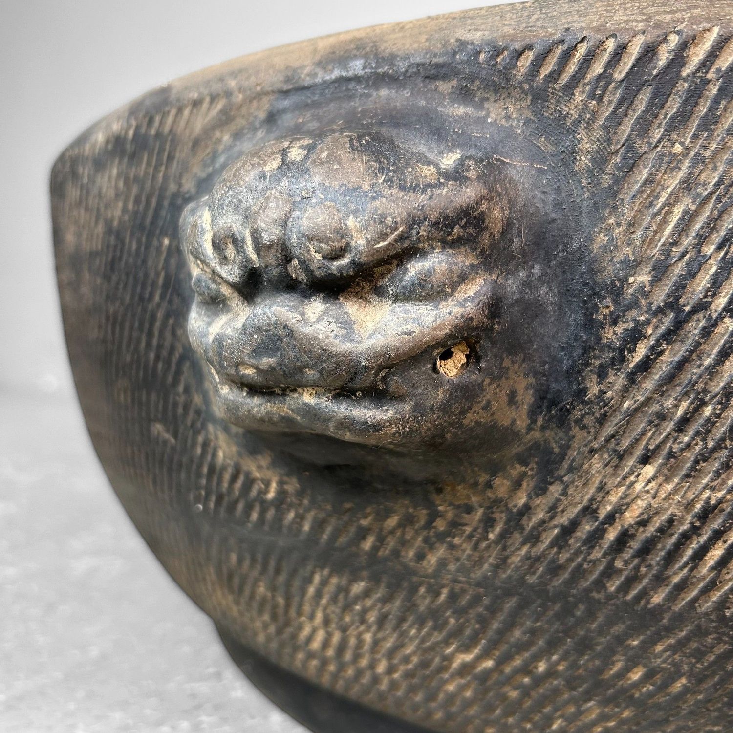 Antiek Aardewerken Tuinornament, Edo Periode, Japan.