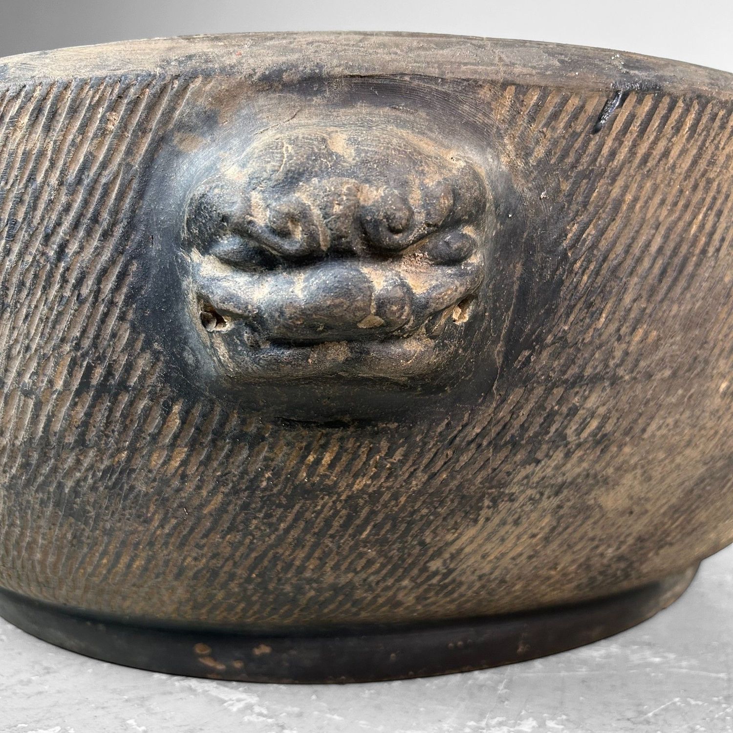 Antiek Aardewerken Tuinornament, Edo Periode, Japan.