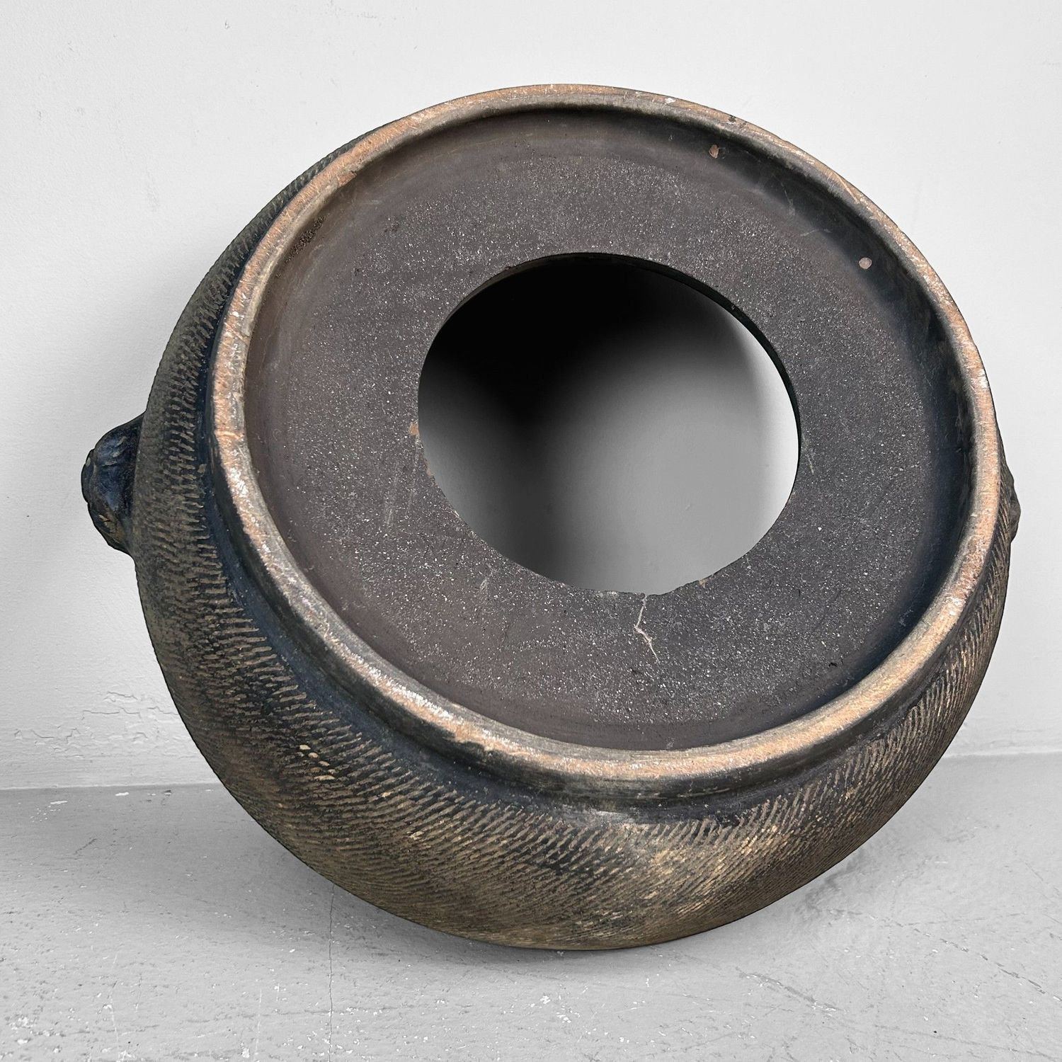Antiek Aardewerken Tuinornament, Edo Periode, Japan.