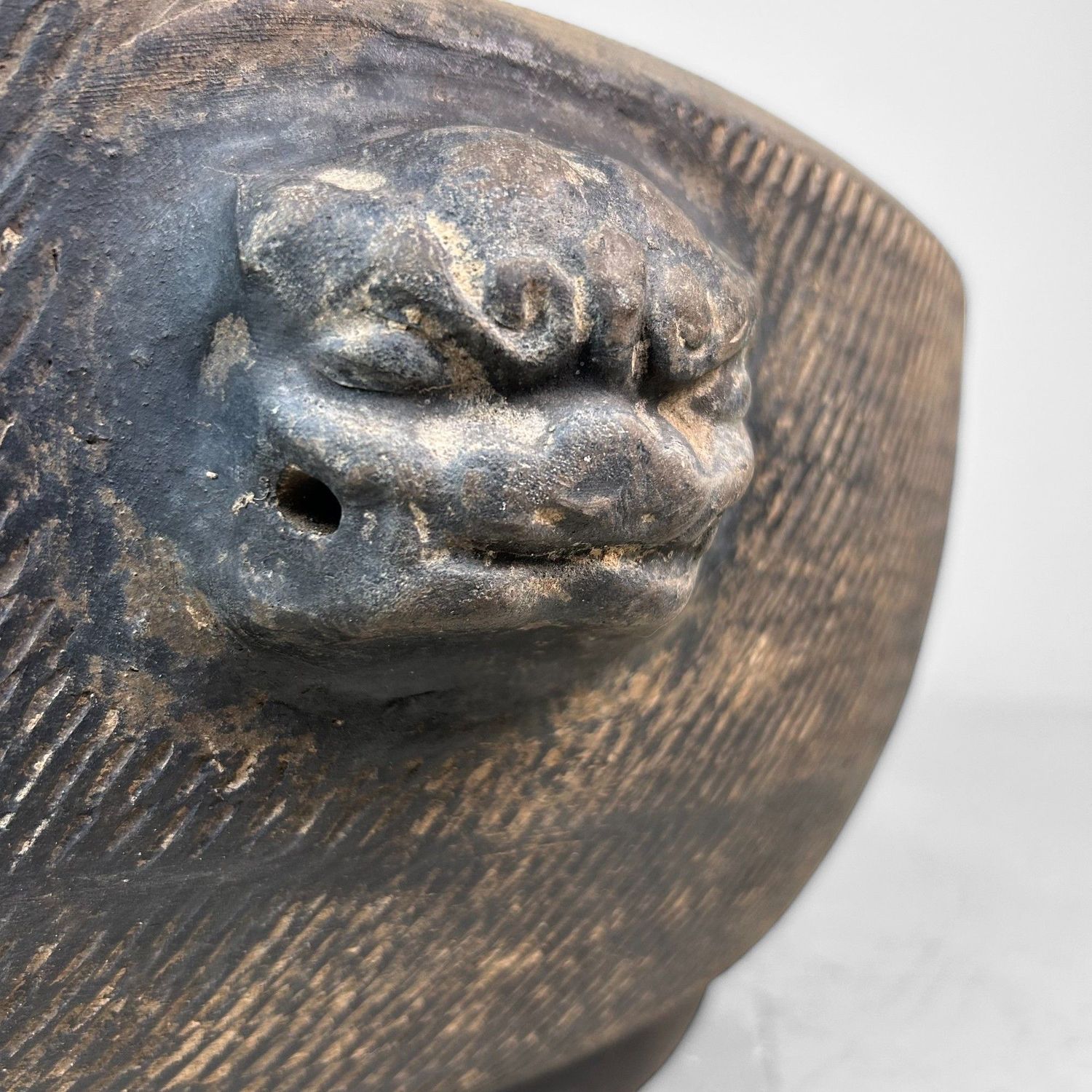 Antiek Aardewerken Tuinornament, Edo Periode, Japan.